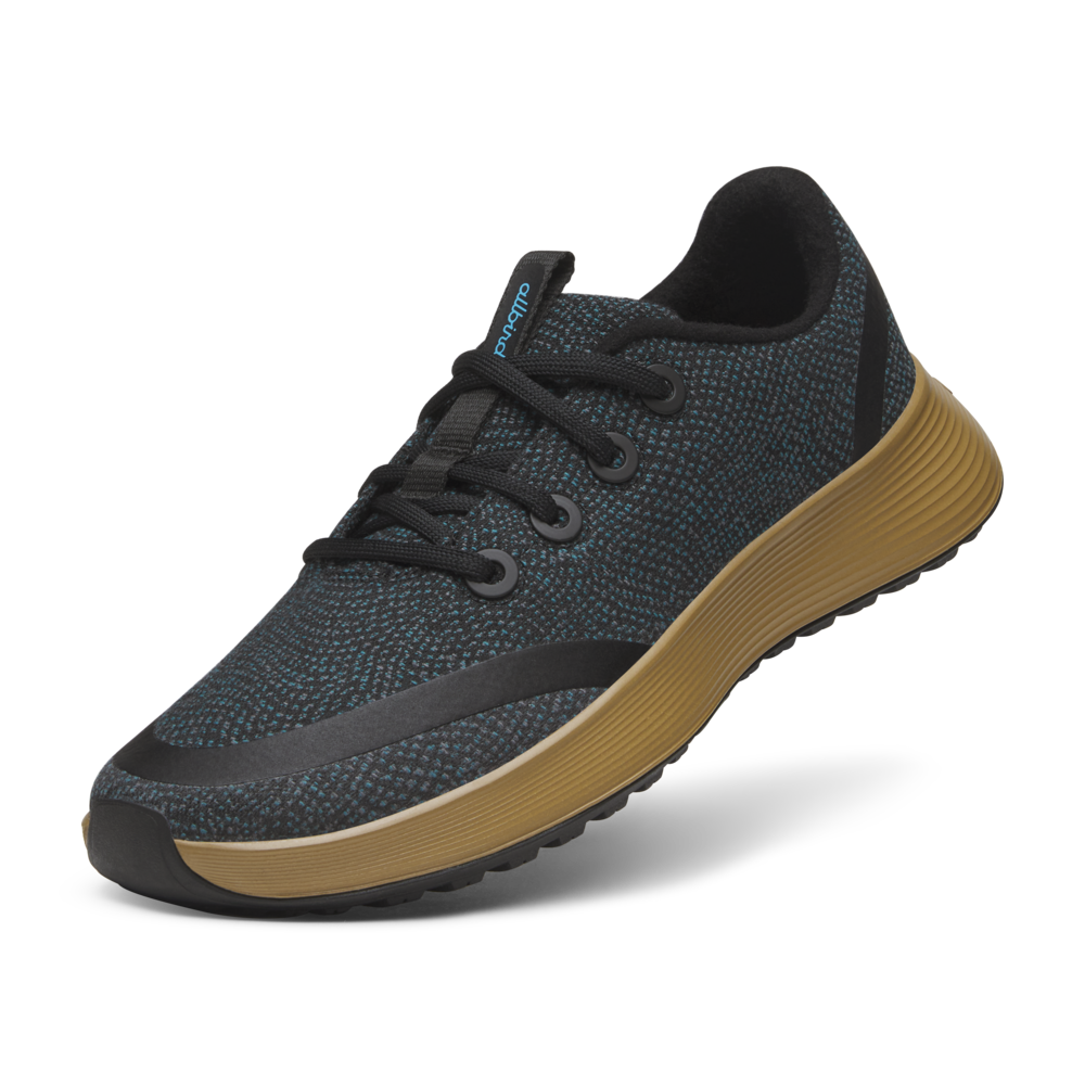 Allbirds Women's Runner Protect - Natural Black/Chasm Teal (Stony Beige Sole) at Allbirds