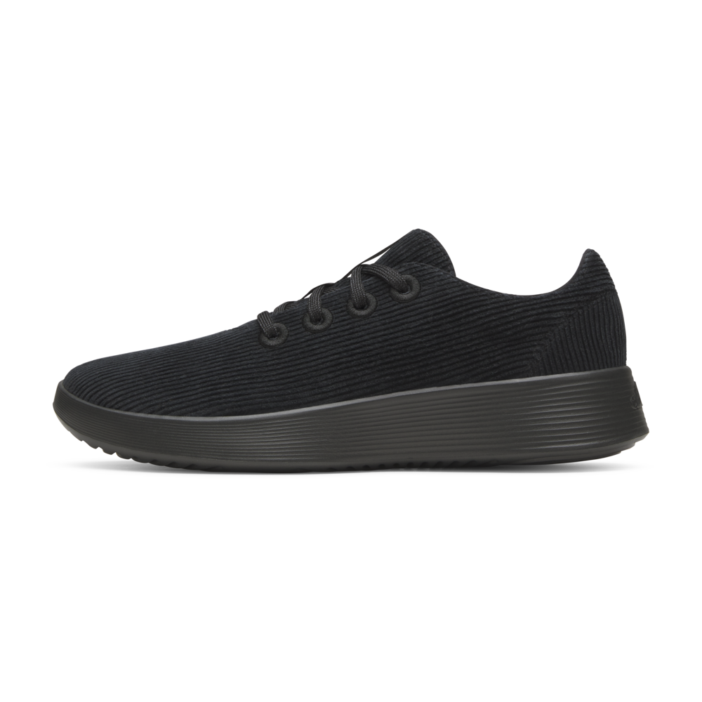 Allbirds Women's Runner Go - Corduroy - Natural Black (Dark Grey Sole) at Allbirds