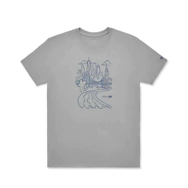 Unisex Organic Cotton Graphic Tee - Medium Grey/Stormy Grey - NYC