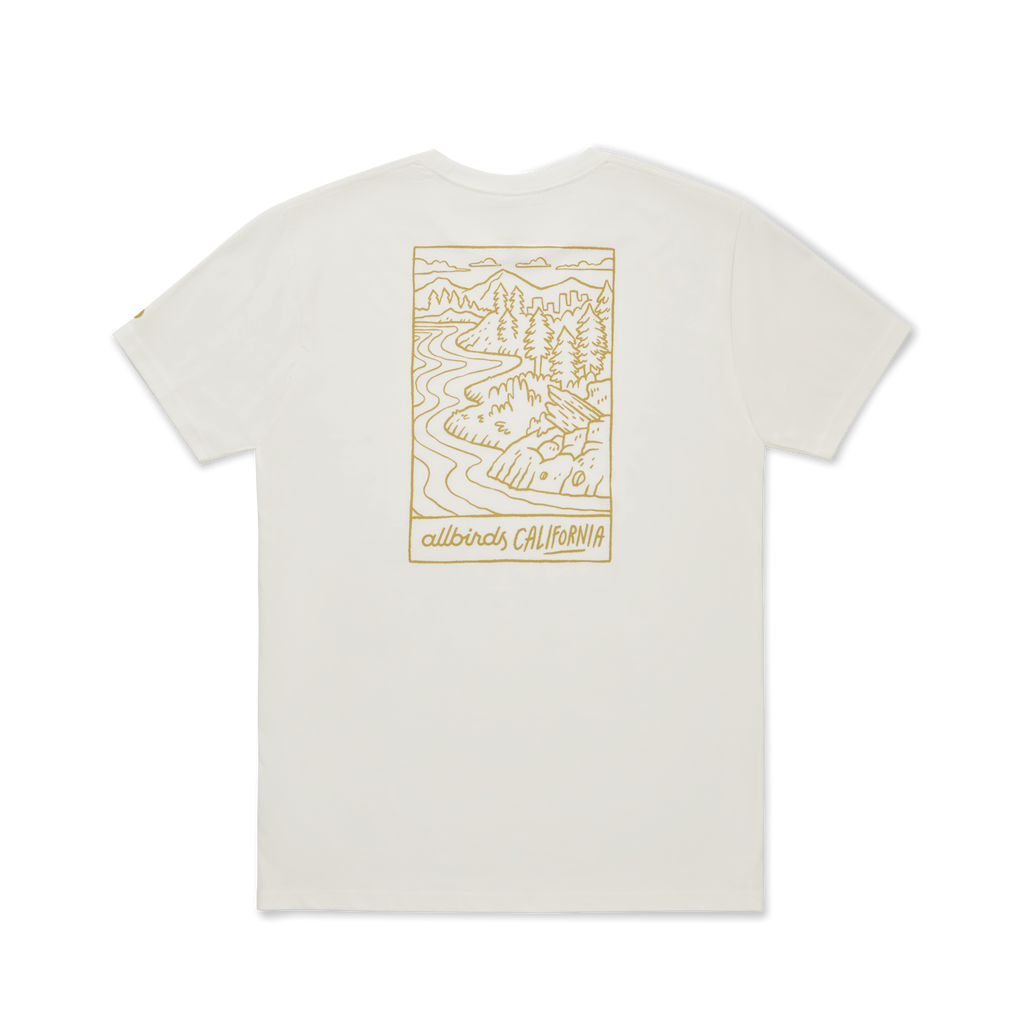 Unisex Organic Cotton Graphic Tee - Natural White/Stony Beige - CA