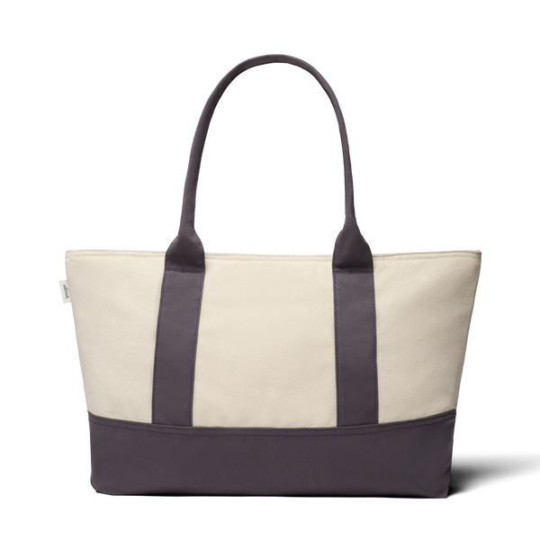 Grey canvas tote bag hot sale