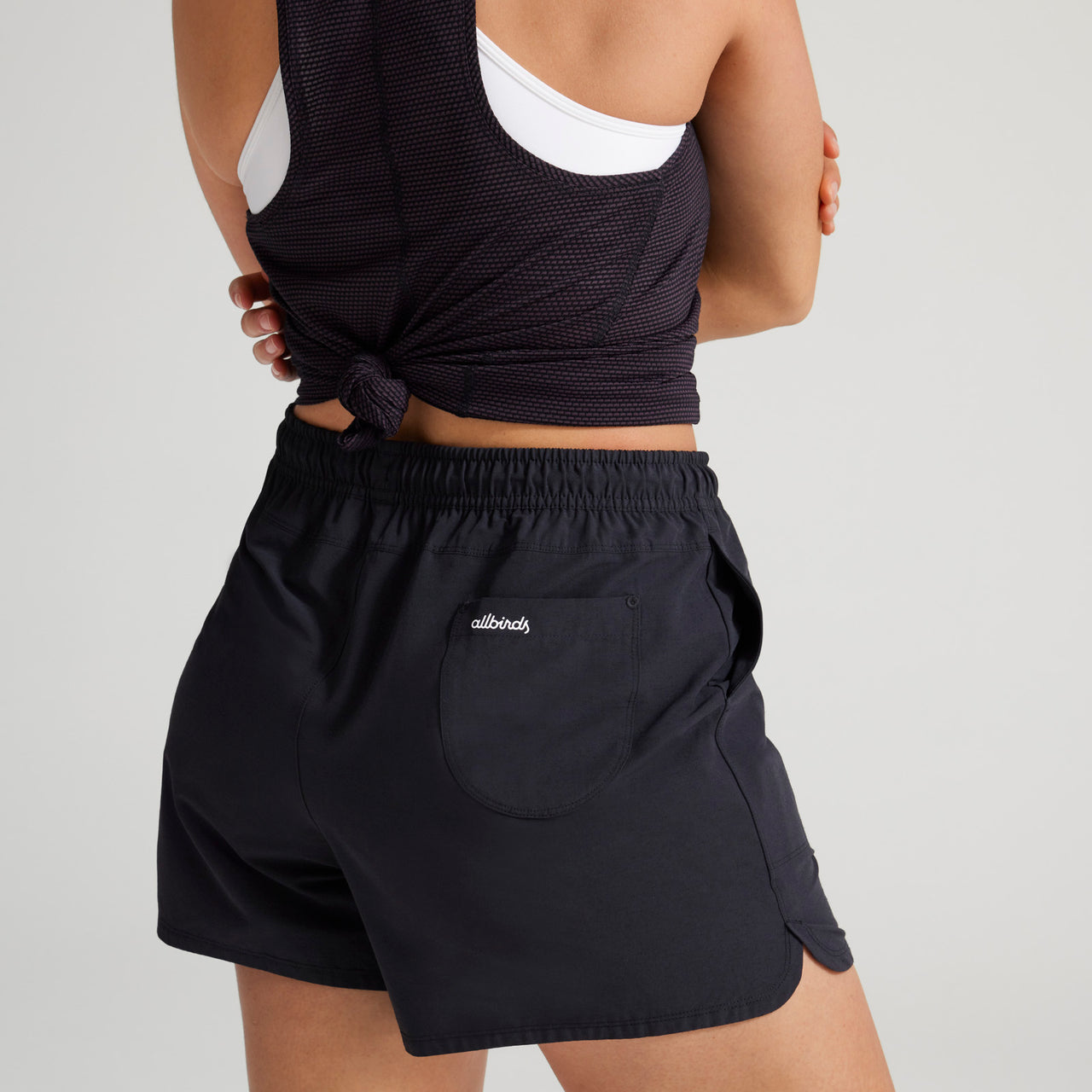 Women's Natural Run Short - Natural Black