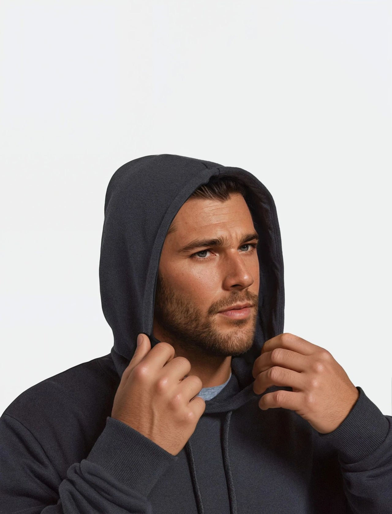 Unisex Merino Blend Hoodie - True Black