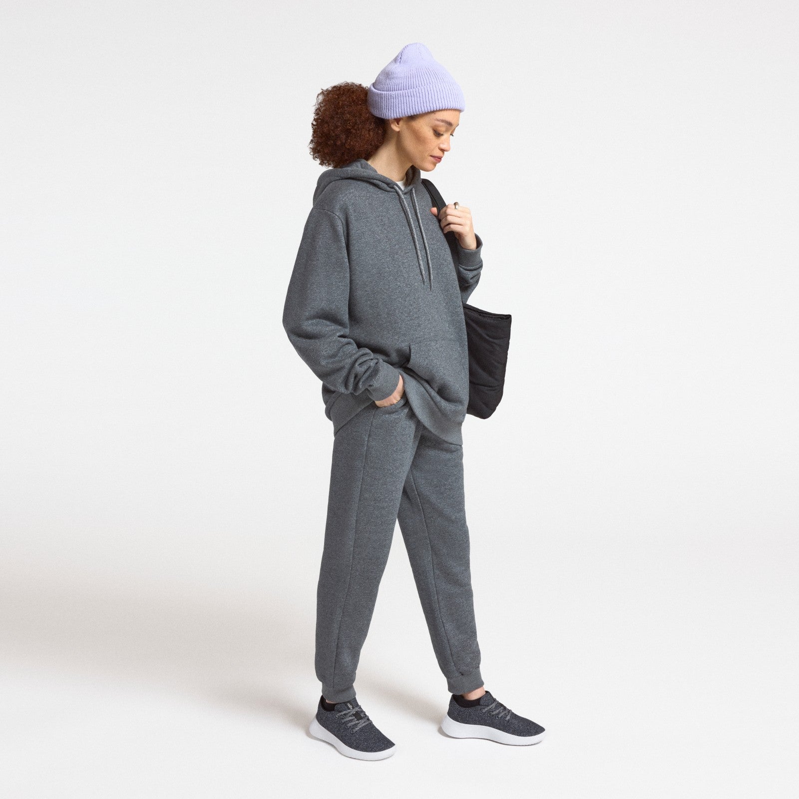 Unisex Merino Blend Hoodie - Natural Grey Heather