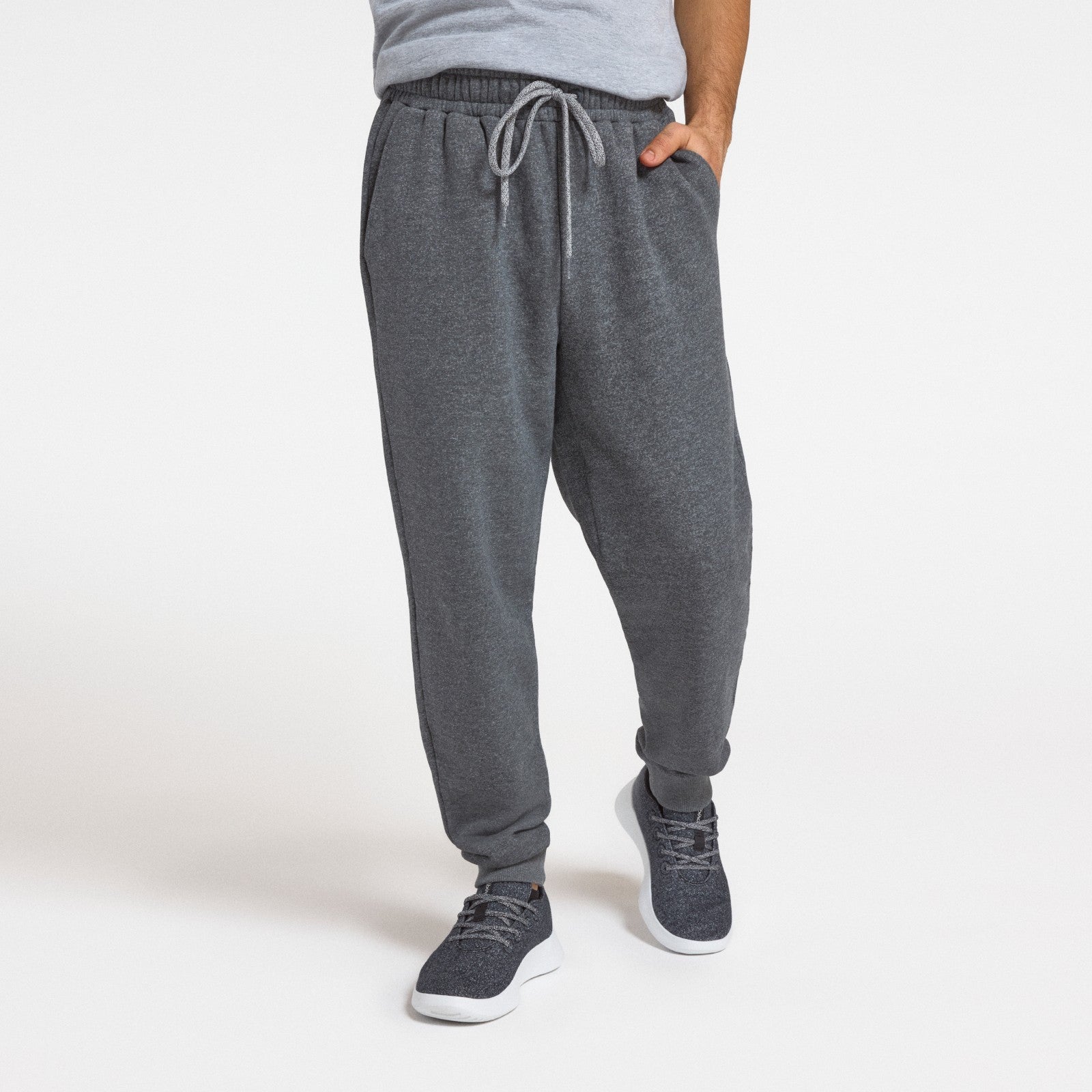 【threetimes】24fw Smore sweatpants Sideless Sweatpant - Heather Grey