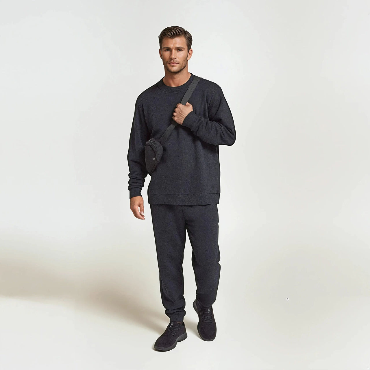 Men's Merino Blend Sweatshirt - True Black