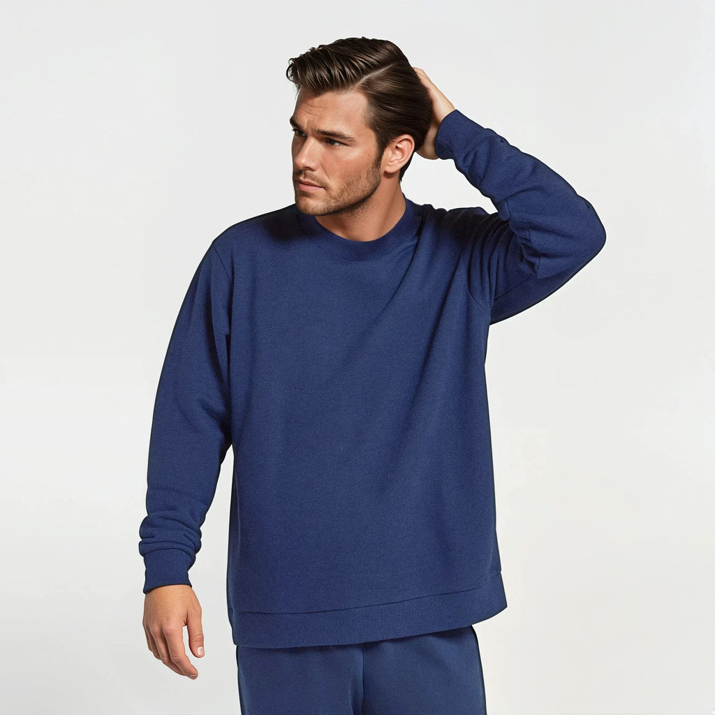 Men's Merino Blend Sweatshirt - Stony Beige Heather