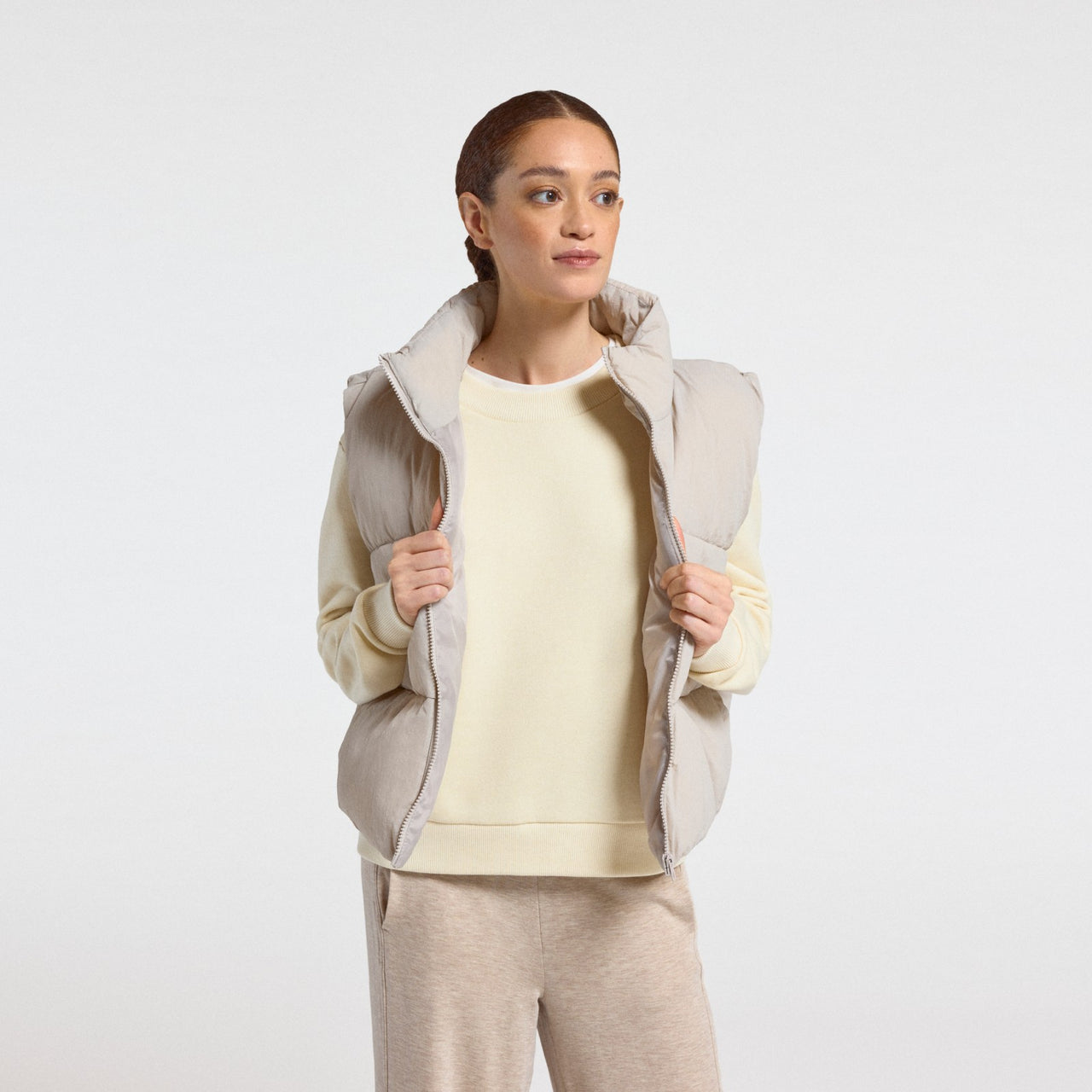 Women's Merino Blend Sweatshirt - Stony Cream Heather