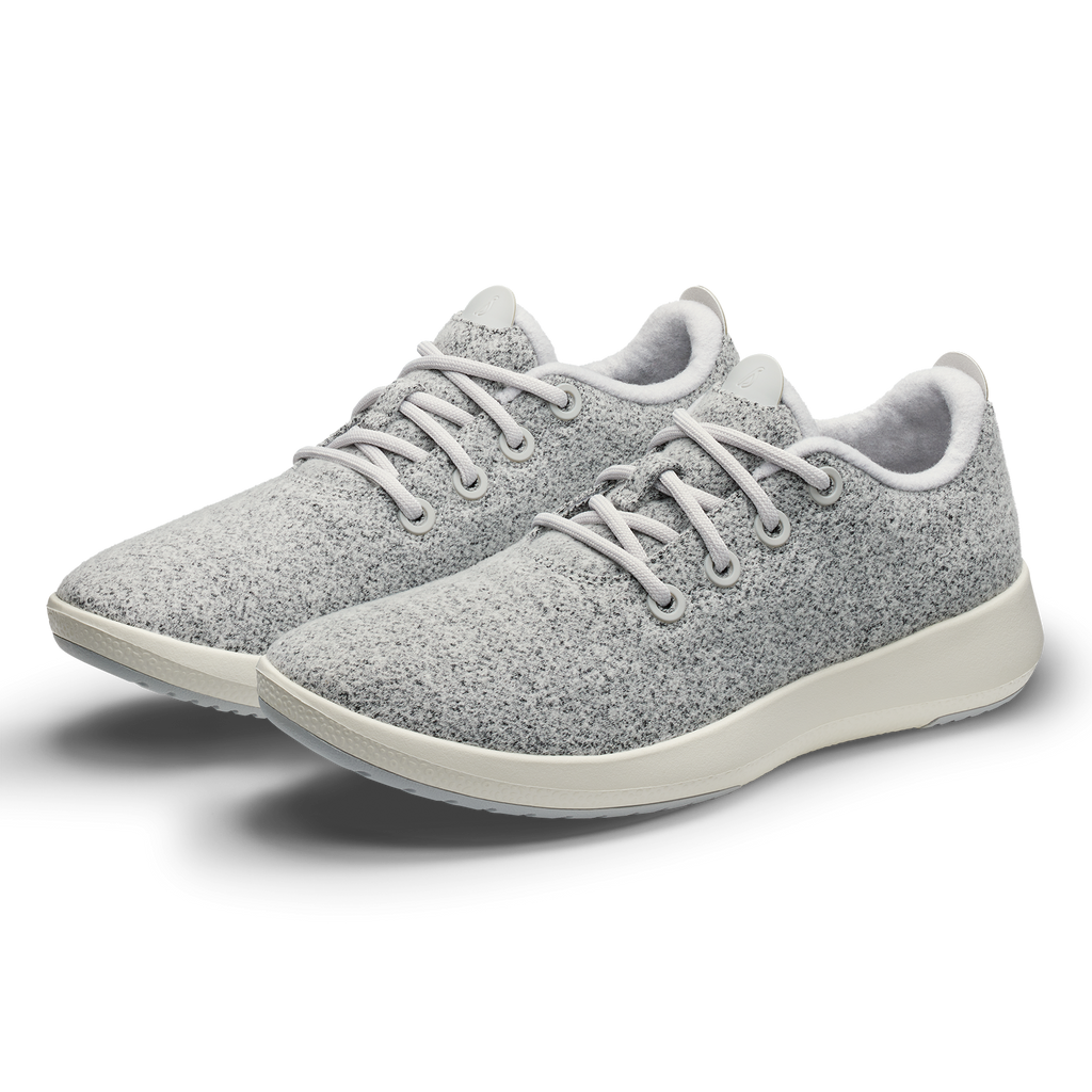 Women's Wool Runner Mizzle - Light Grey (Natural White Sole)