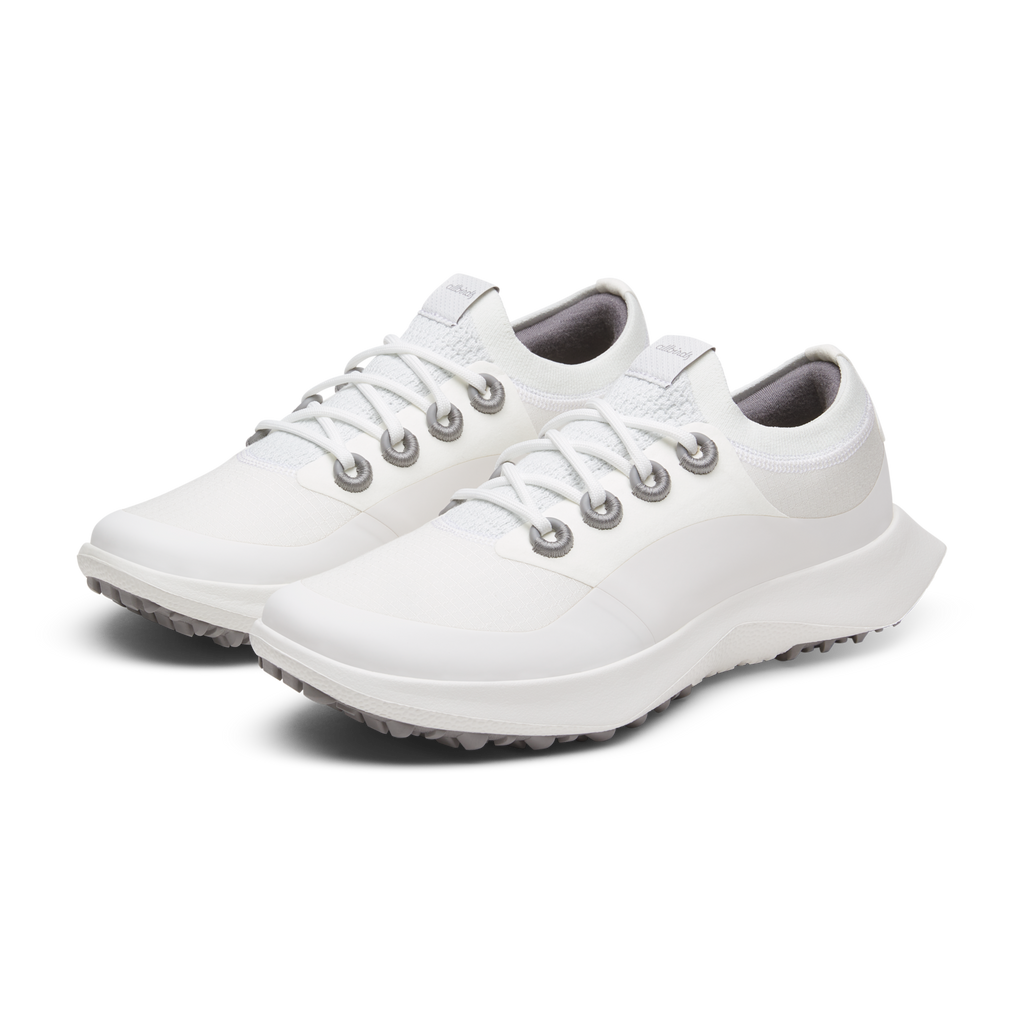 【HAZZYS GOLF】 White logo print leather sneakers / 追跡付 Men's Golf Dashers - Active Shoes | Allbirds