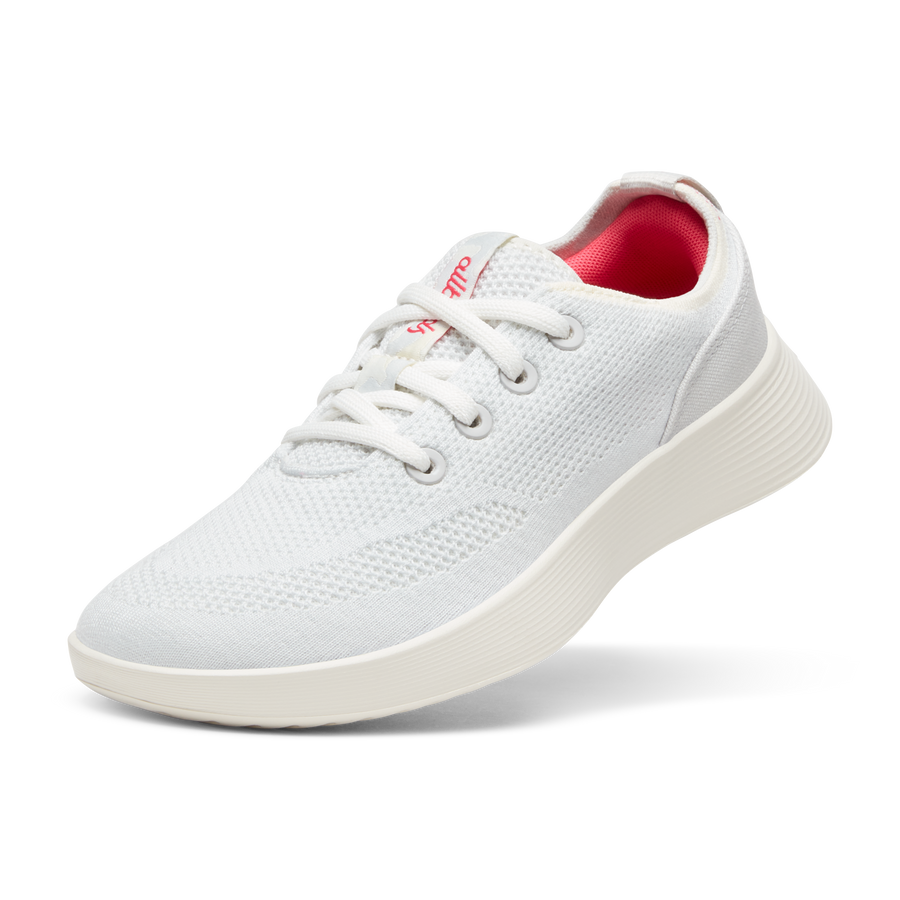 Women's Tree Runner Go - Blizzard/Vivid Red (Natural White Sole) - Size 5