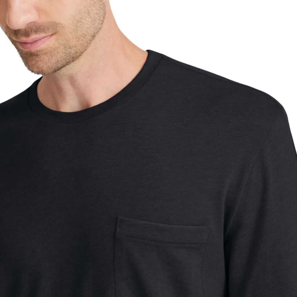 Men's Soft Merino Long Sleeve Tee - True Black