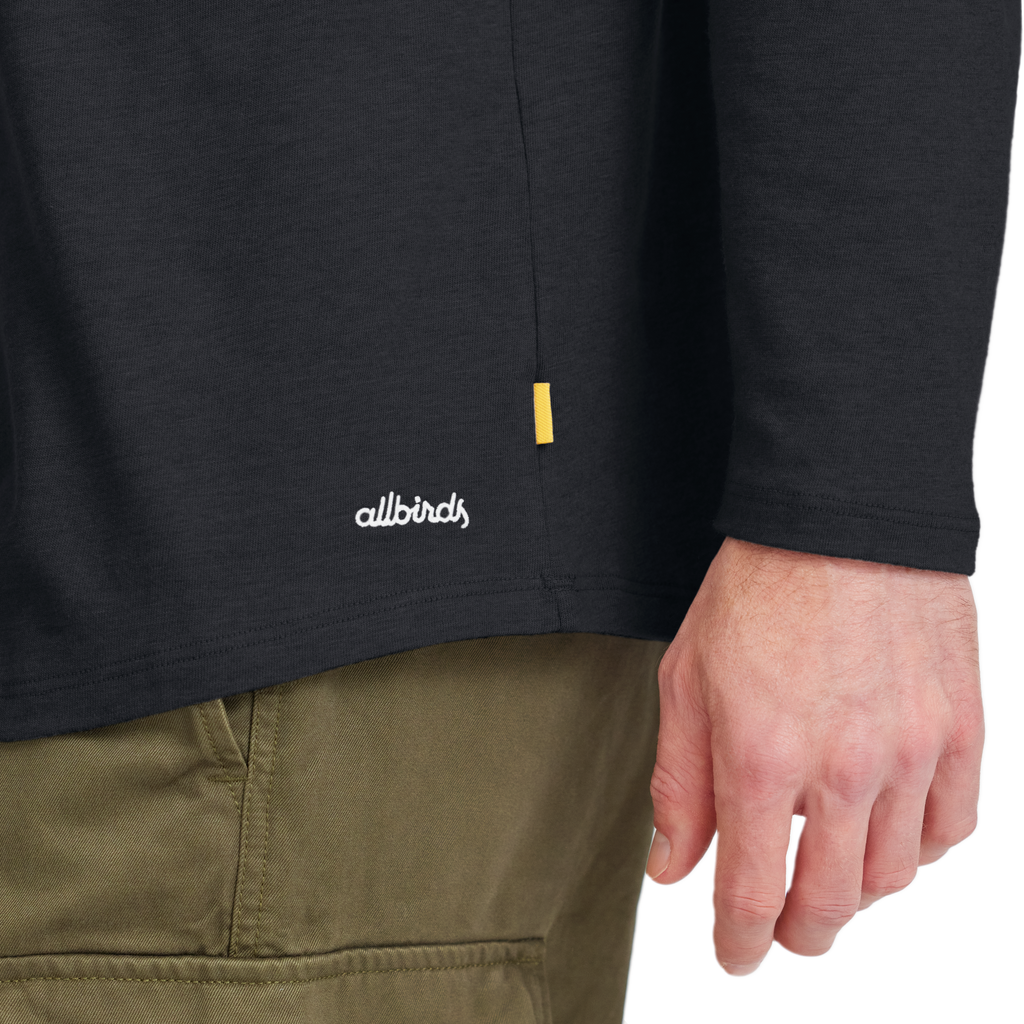 Men's Soft Merino Long Sleeve Tee - True Black