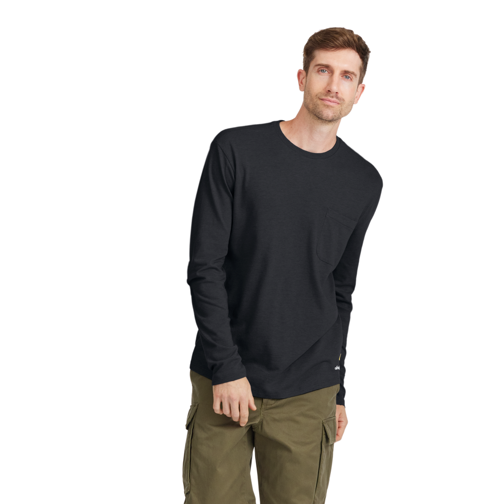 Men's Soft Merino Long Sleeve Tee - True Black