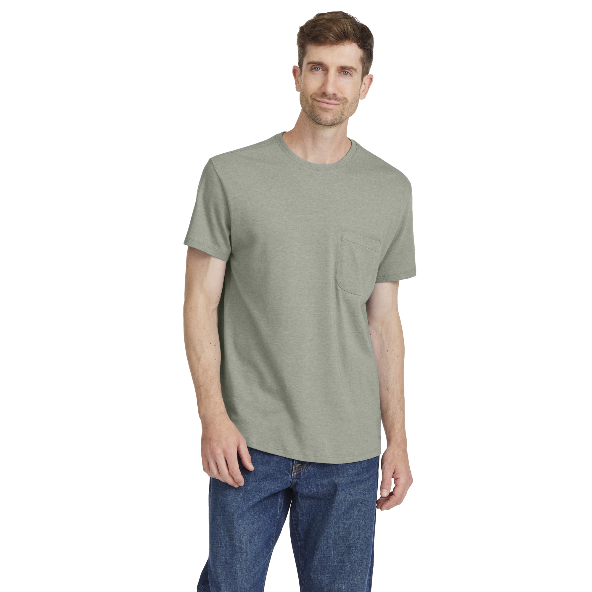 Men's Soft Merino Tee - Hazy Pine
