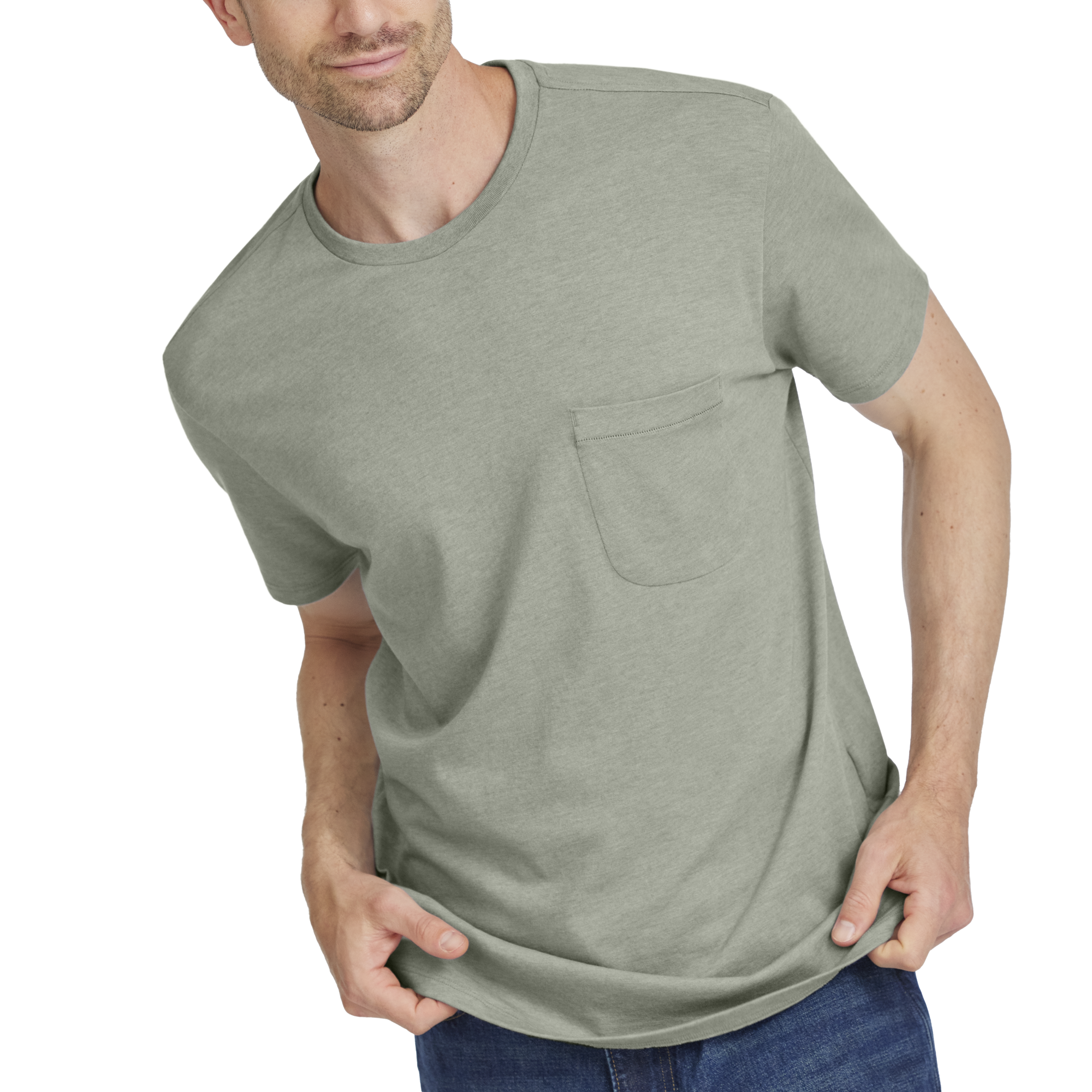 Men's Soft Merino Tee - Hazy Pine