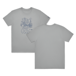 Unisex Organic Cotton Graphic Tee - Medium Grey/Stormy Grey