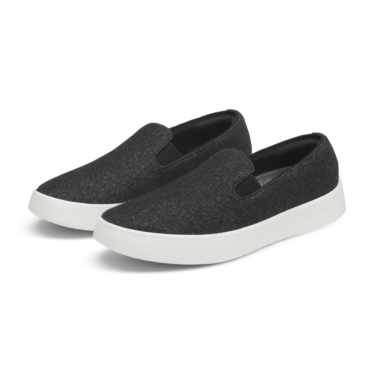 Men's Wool Cruiser Slip On - Natural Black (Blizzard Sole)
