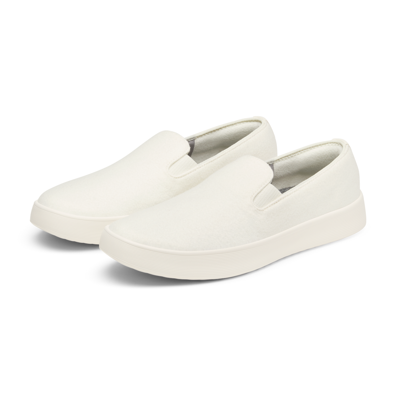 Women's Wool Cruiser Slip On - Natural White (Natural White Sole)