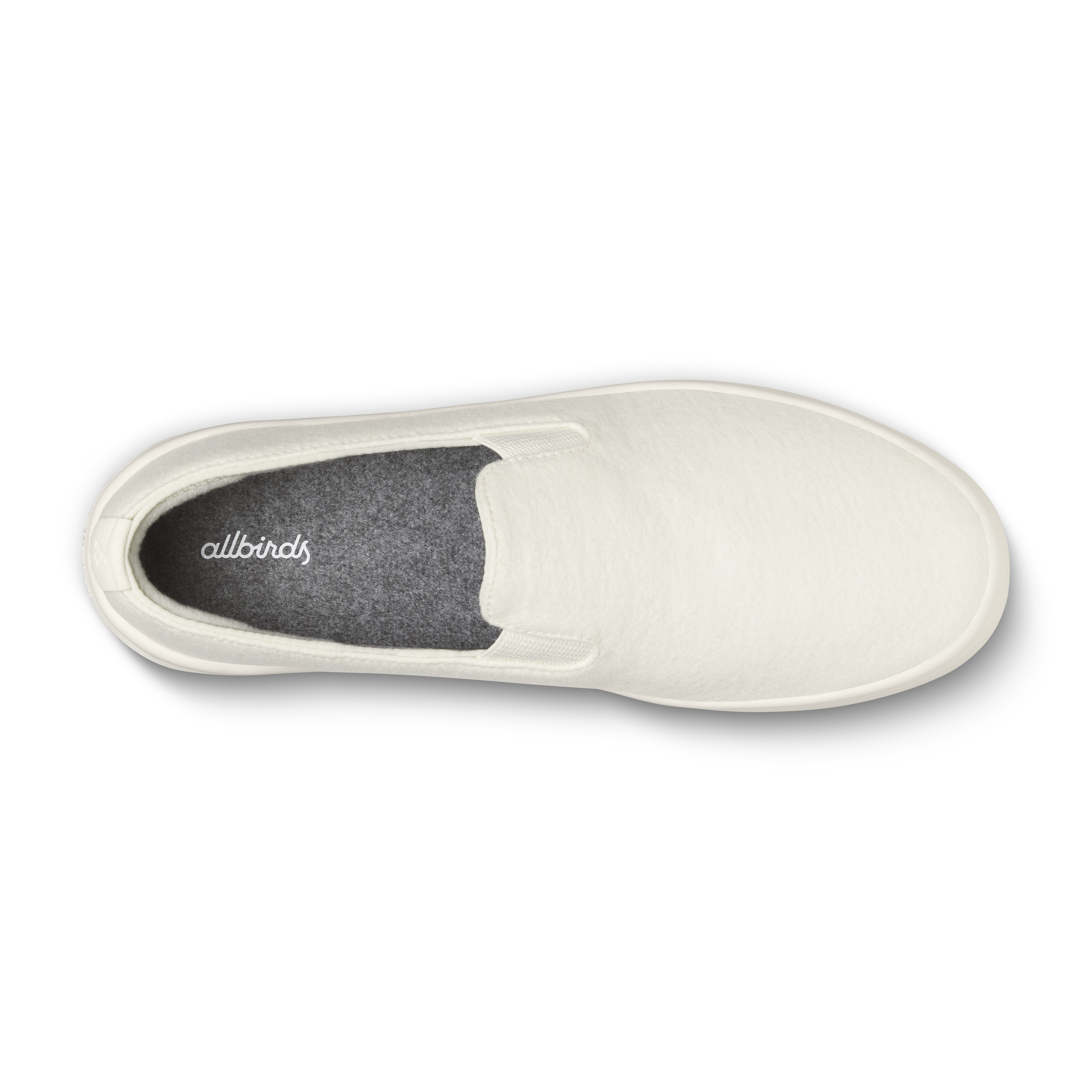 Men's Wool Cruiser Slip On - Natural White (Natural White Sole)
