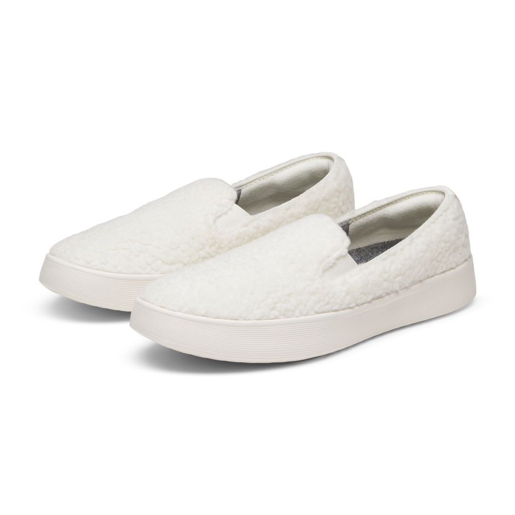 Women's Wool Cruiser Slip On Fluff - Natural White (Natural White Sole)