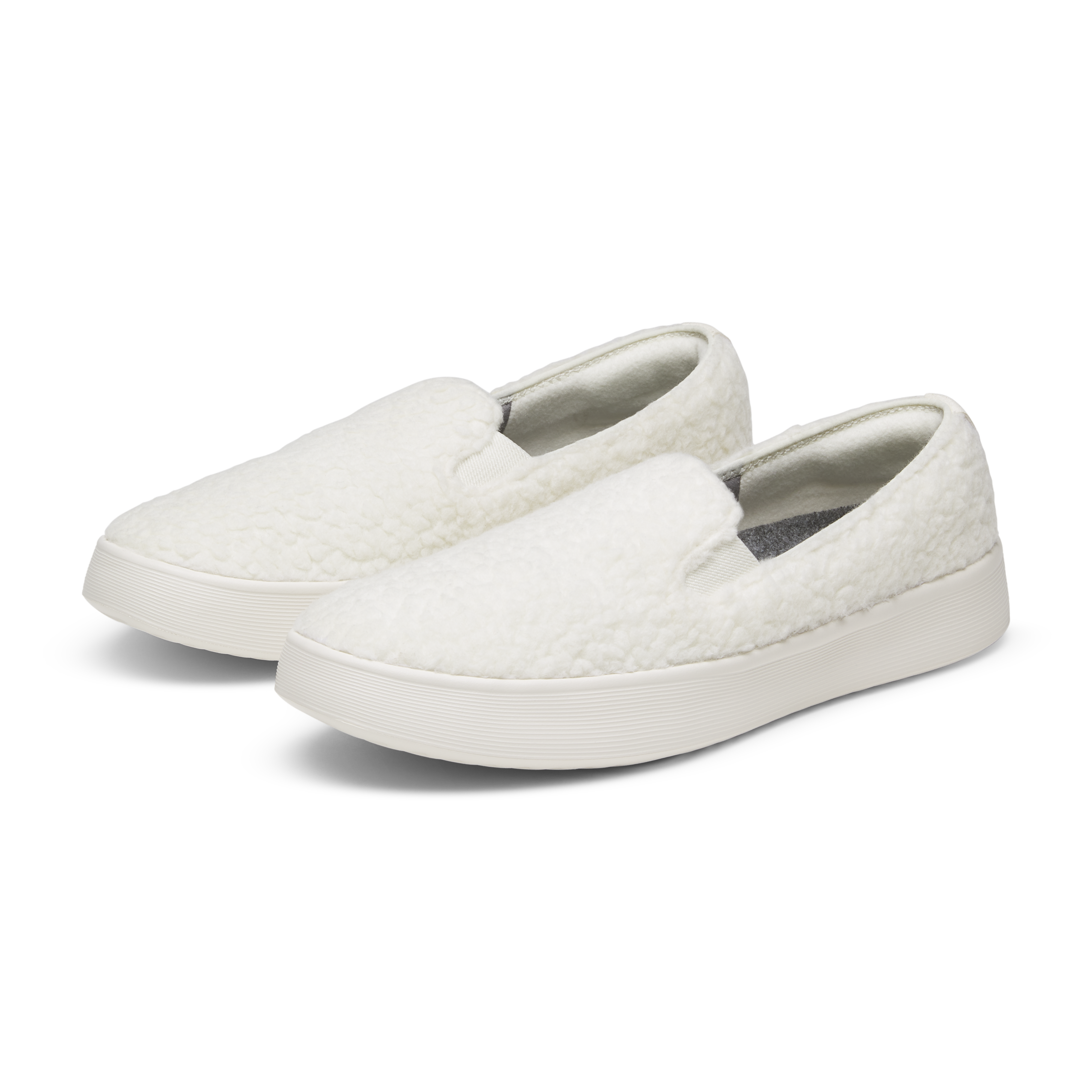 Women's Wool Cruiser Slip On Fluff - Natural White (Natural White Sole)