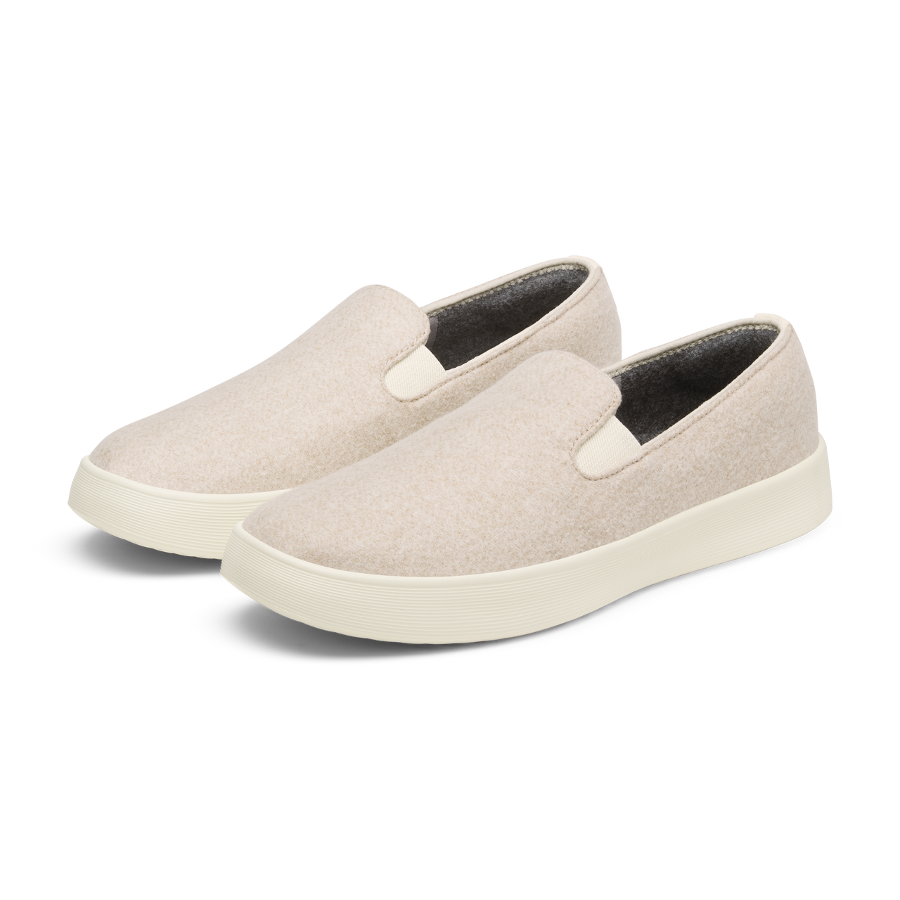 Men's Wool Cruiser Slip On - Rugged Beige (Stony Cream Sole)
