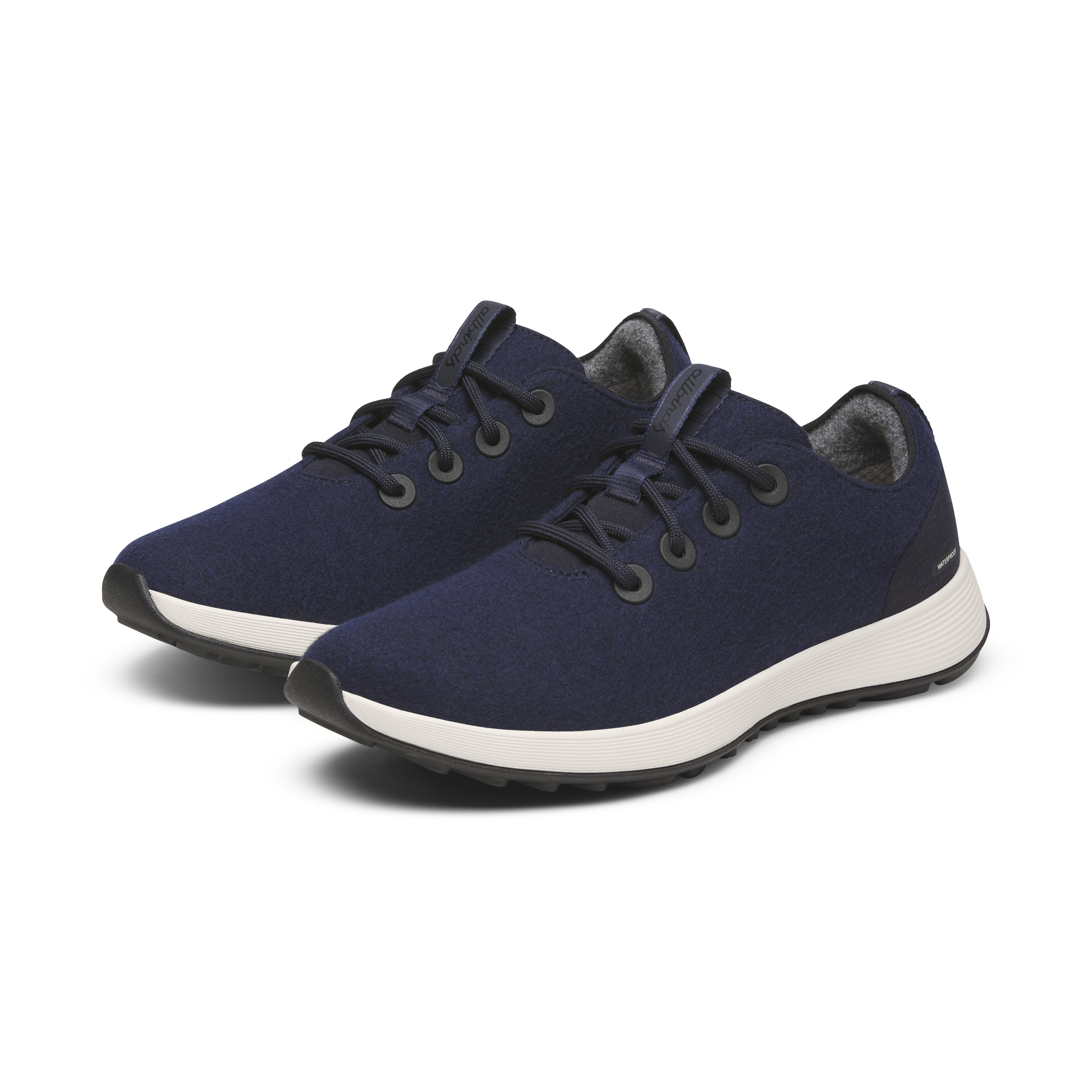 Men's Wool Runner NZ Waterproof - Dark Navy (Natural White Sole)