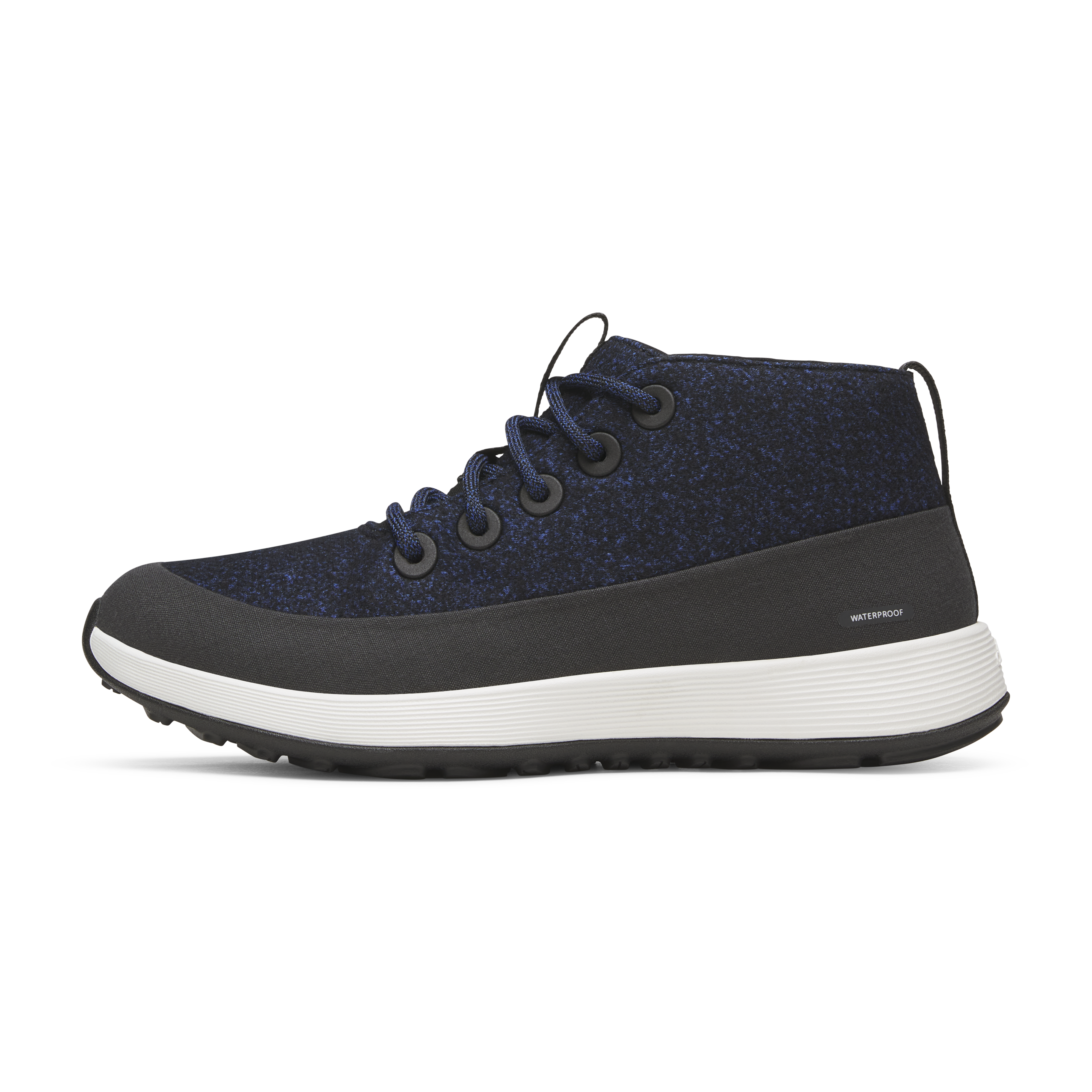 Men's Wool Runner NZ Mid Waterproof - Natural Black/Royal Blue (Barely Grey Sole)