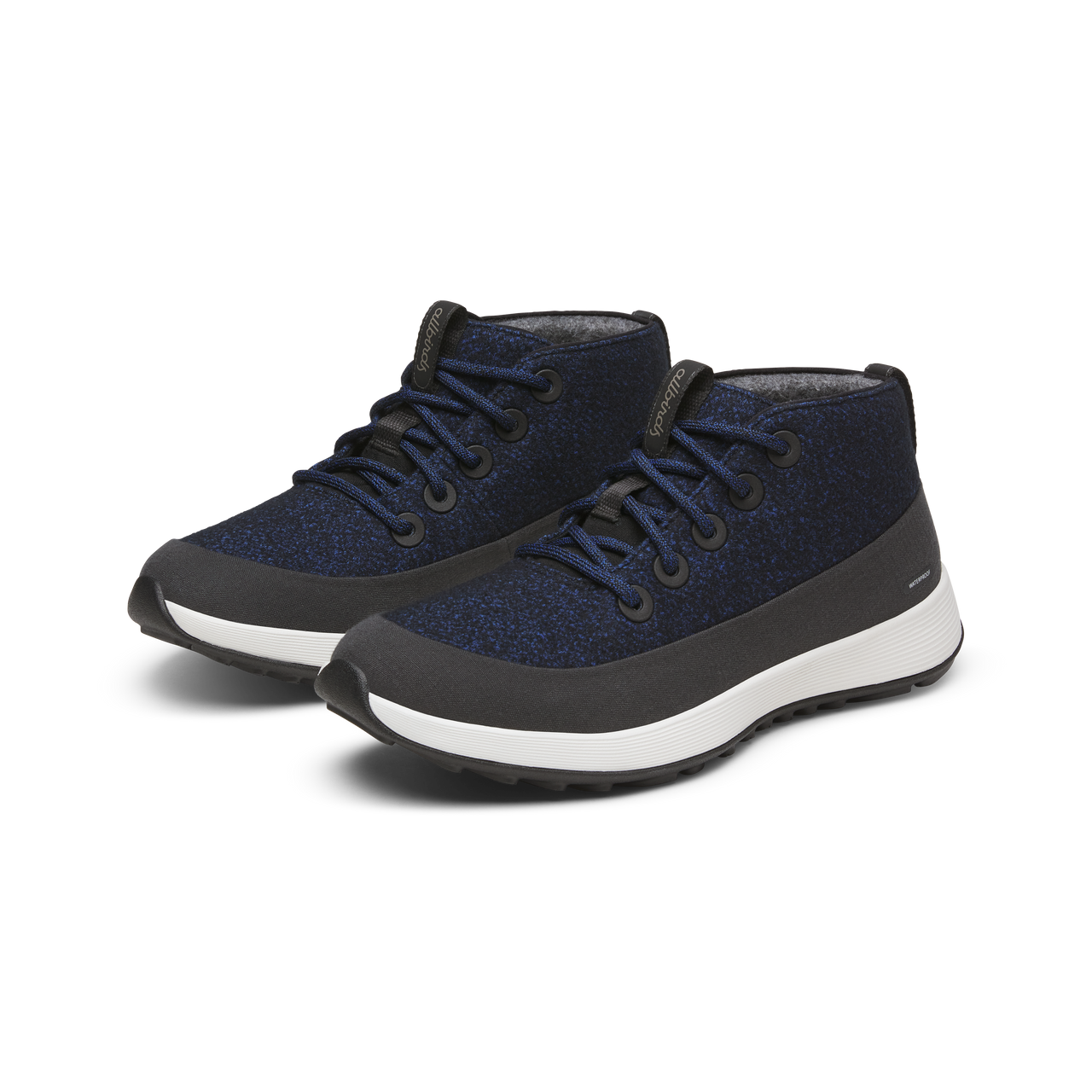 Men's Wool Runner NZ Mid Waterproof - Natural Black/Royal Blue (Barely Grey Sole)