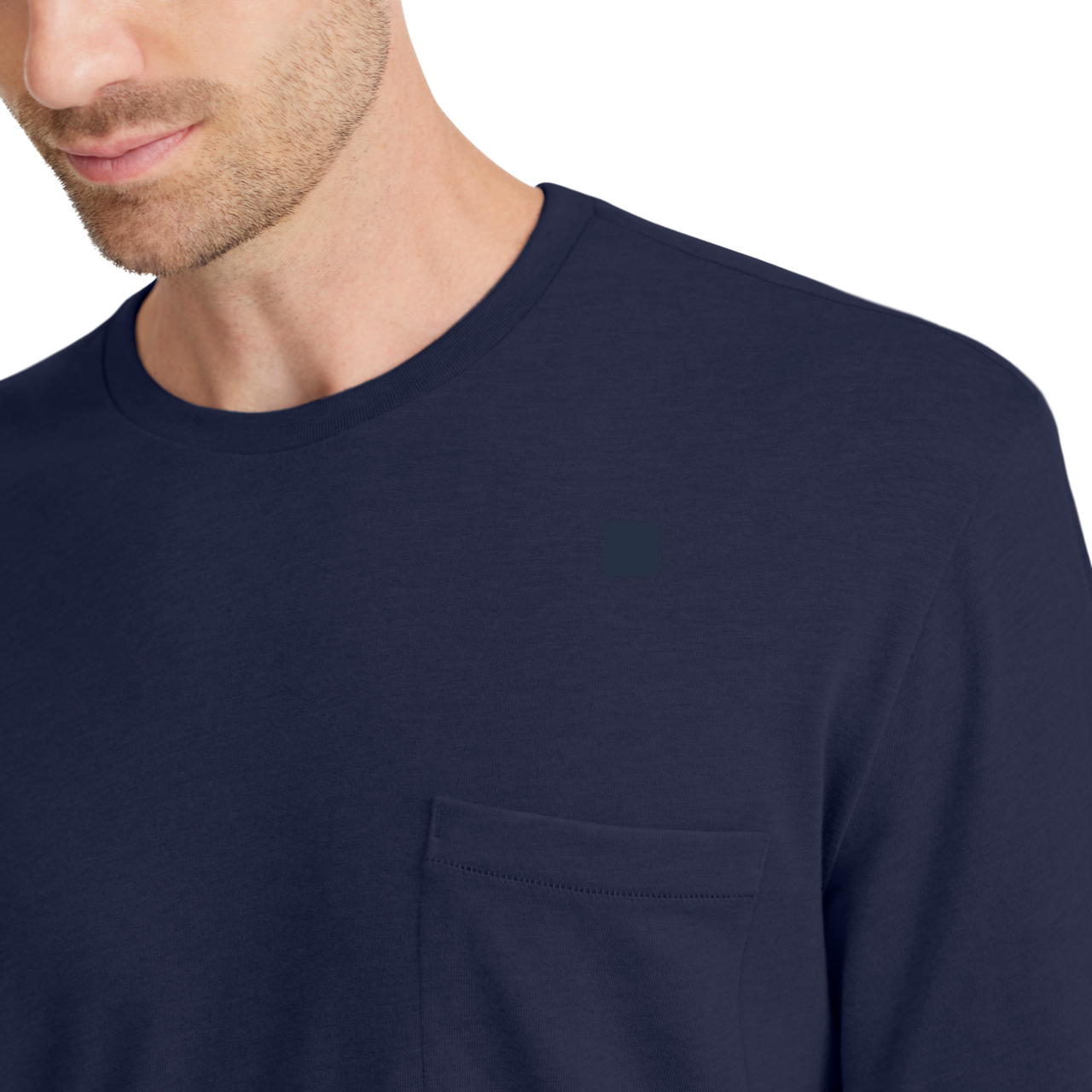 Men's Soft Merino Long Sleeve Tee - Deep Navy
