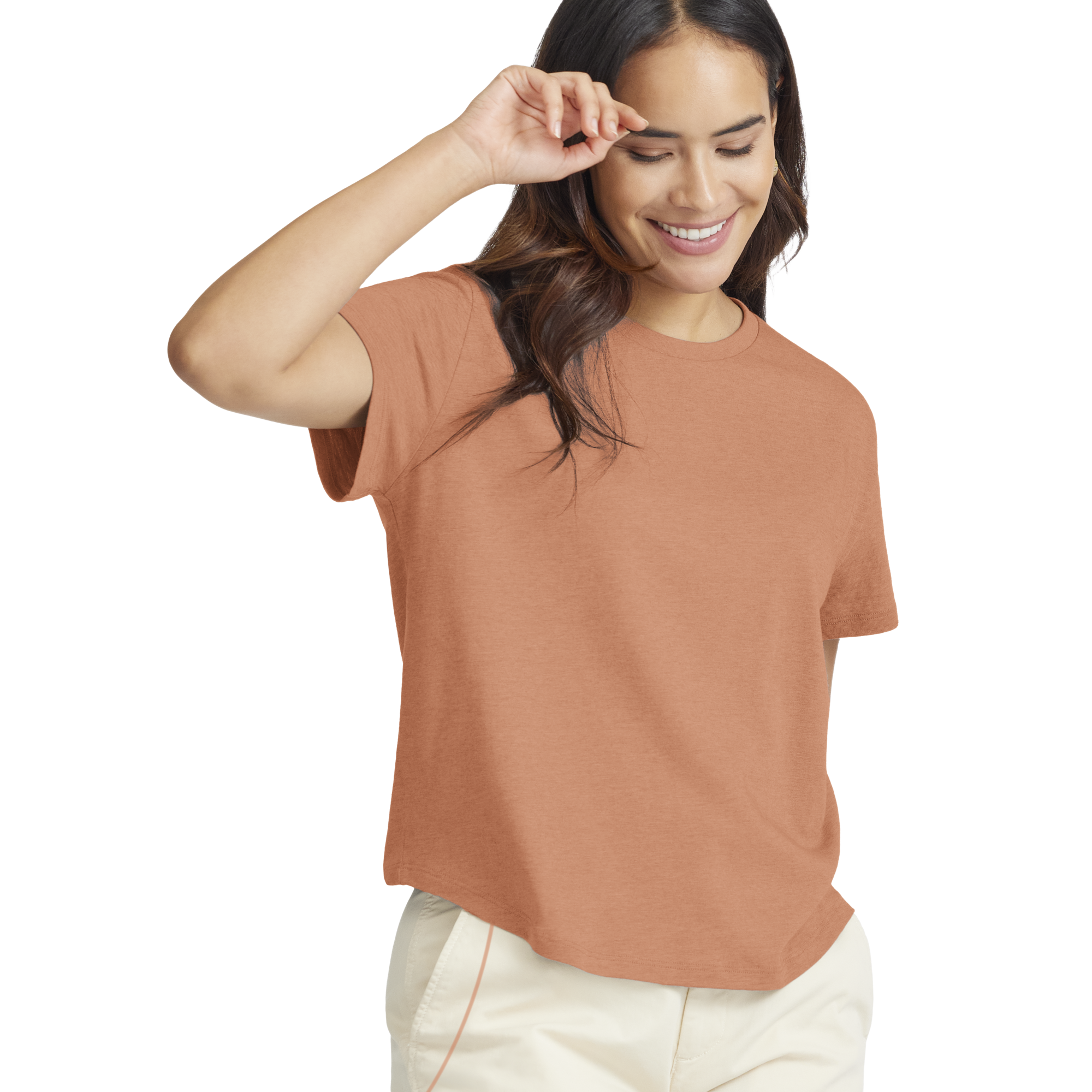 Women's Soft Merino Tee - Sienna Blush