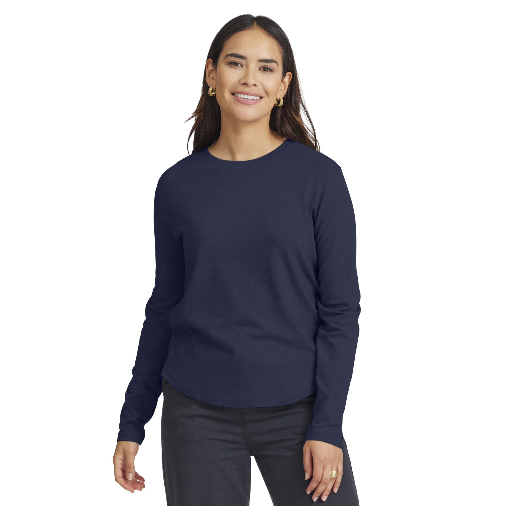 Women's Soft Merino Long Sleeve Tee - Deep Navy
