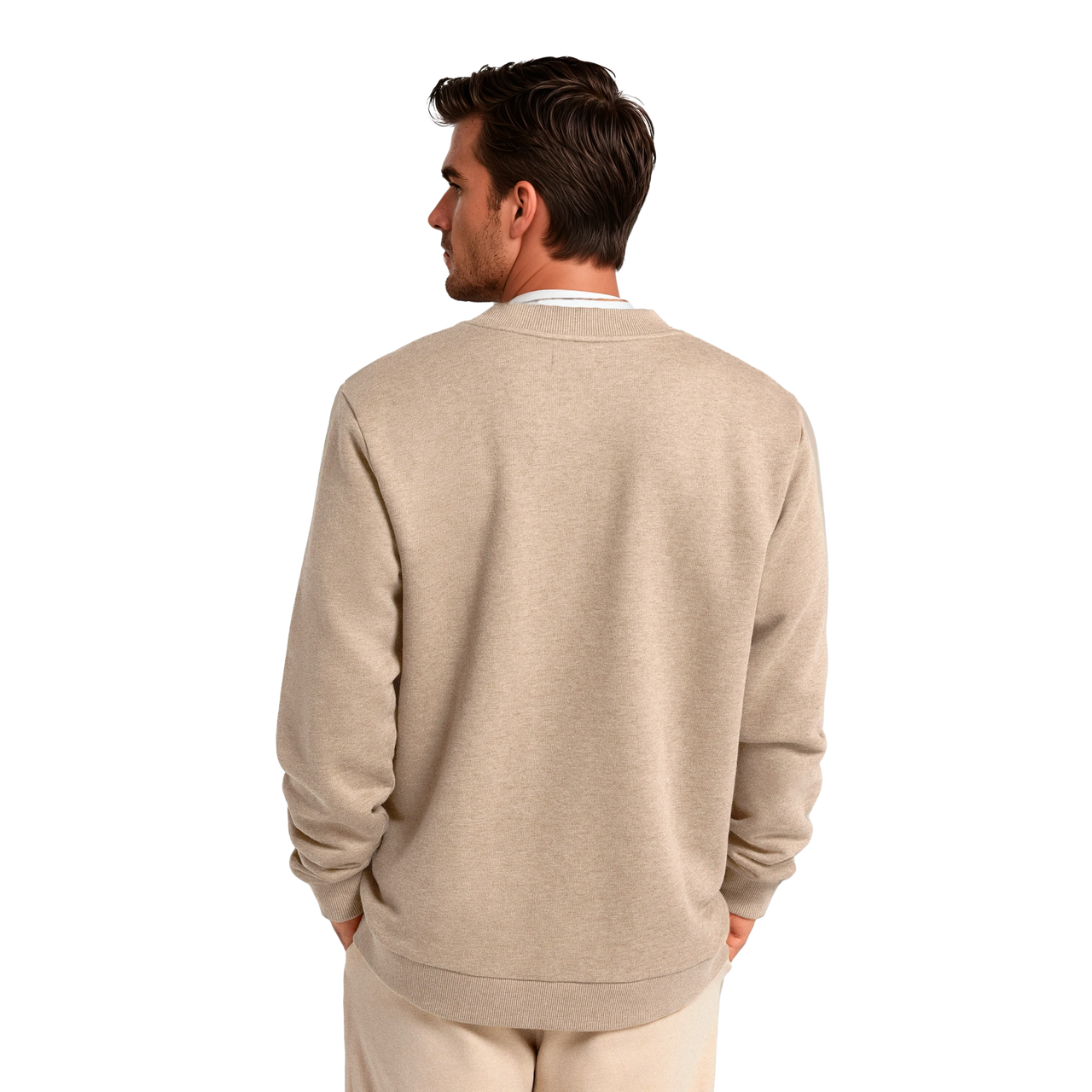 Men's Merino Blend Sweatshirt - Rugged Beige