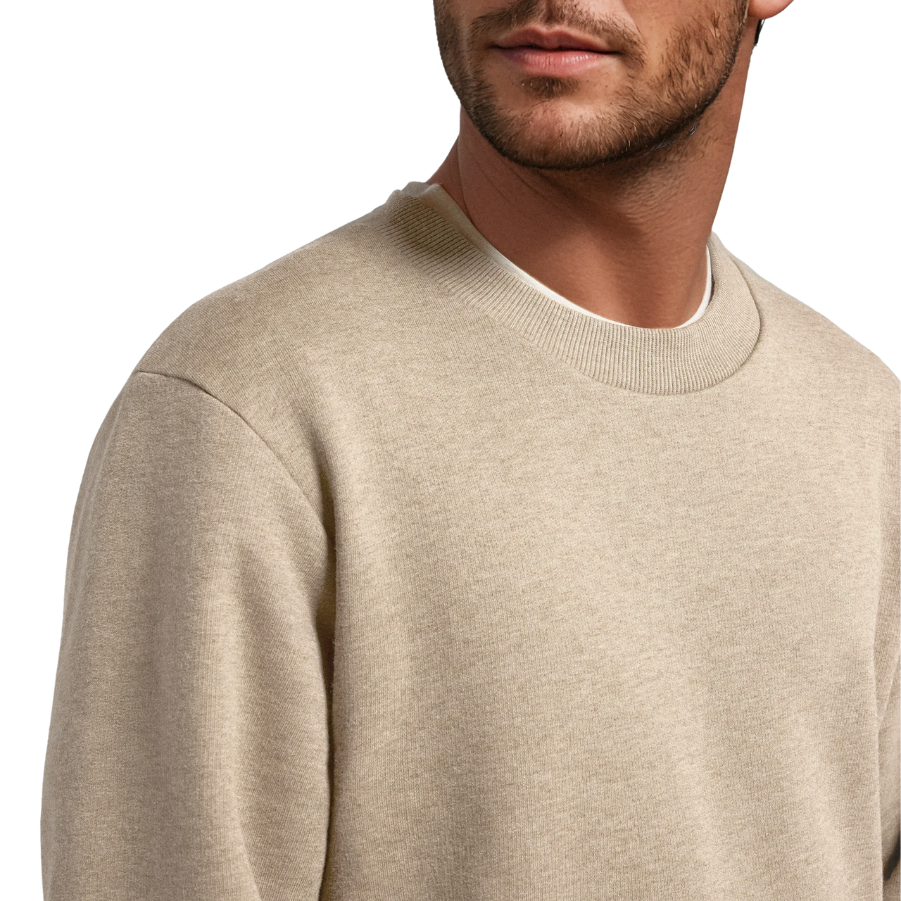 Men's Merino Blend Sweatshirt - Rugged Beige
