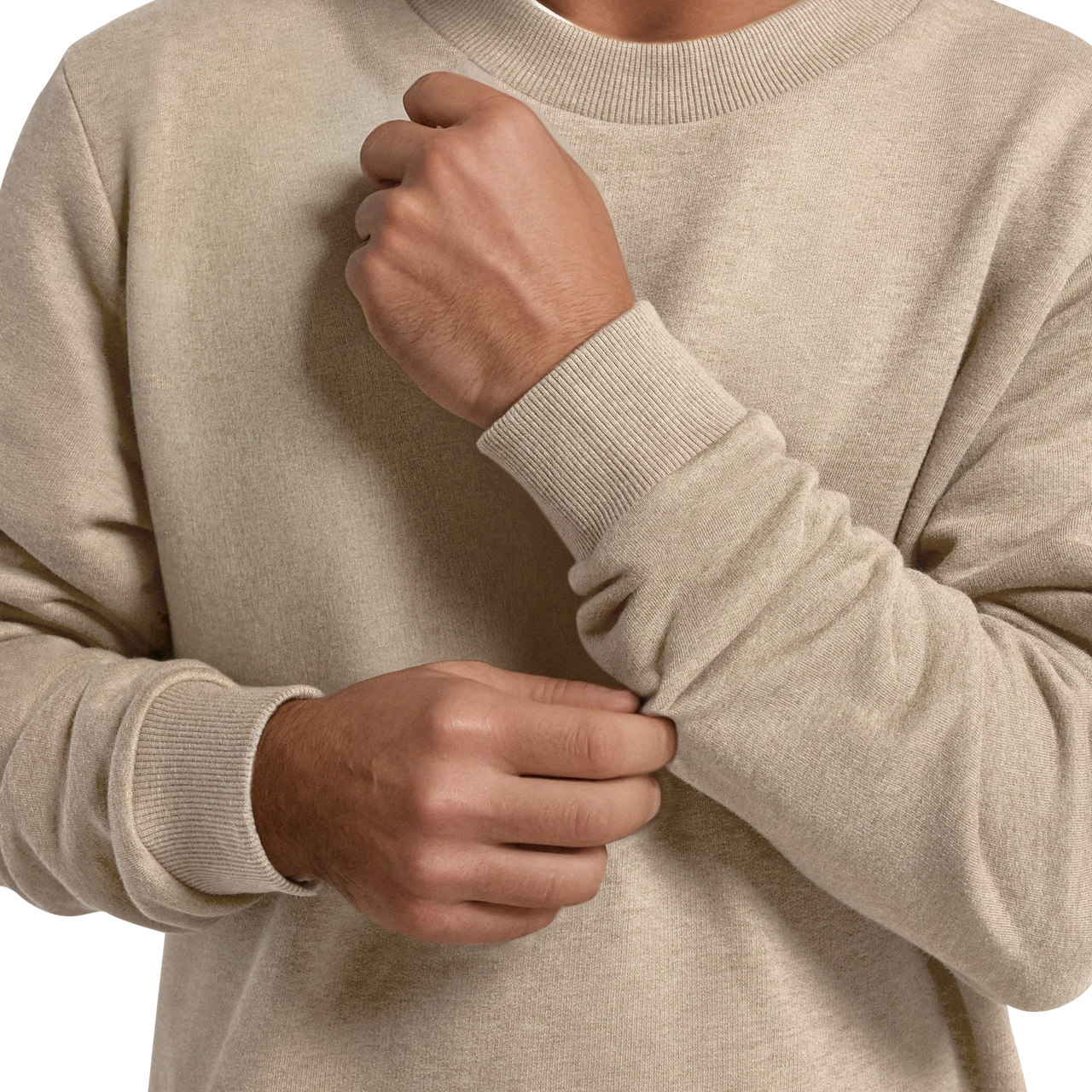 Men's Merino Blend Sweatshirt - Rugged Beige