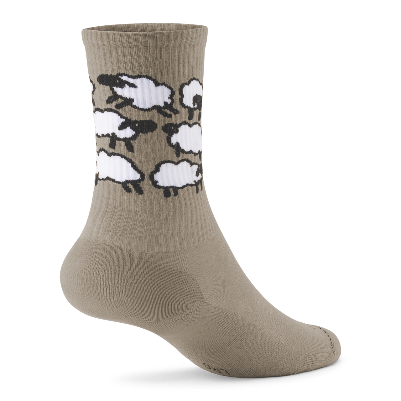 Anytime Crew Sock - Rugged Beige, Blizzard (Natural Black Sole)