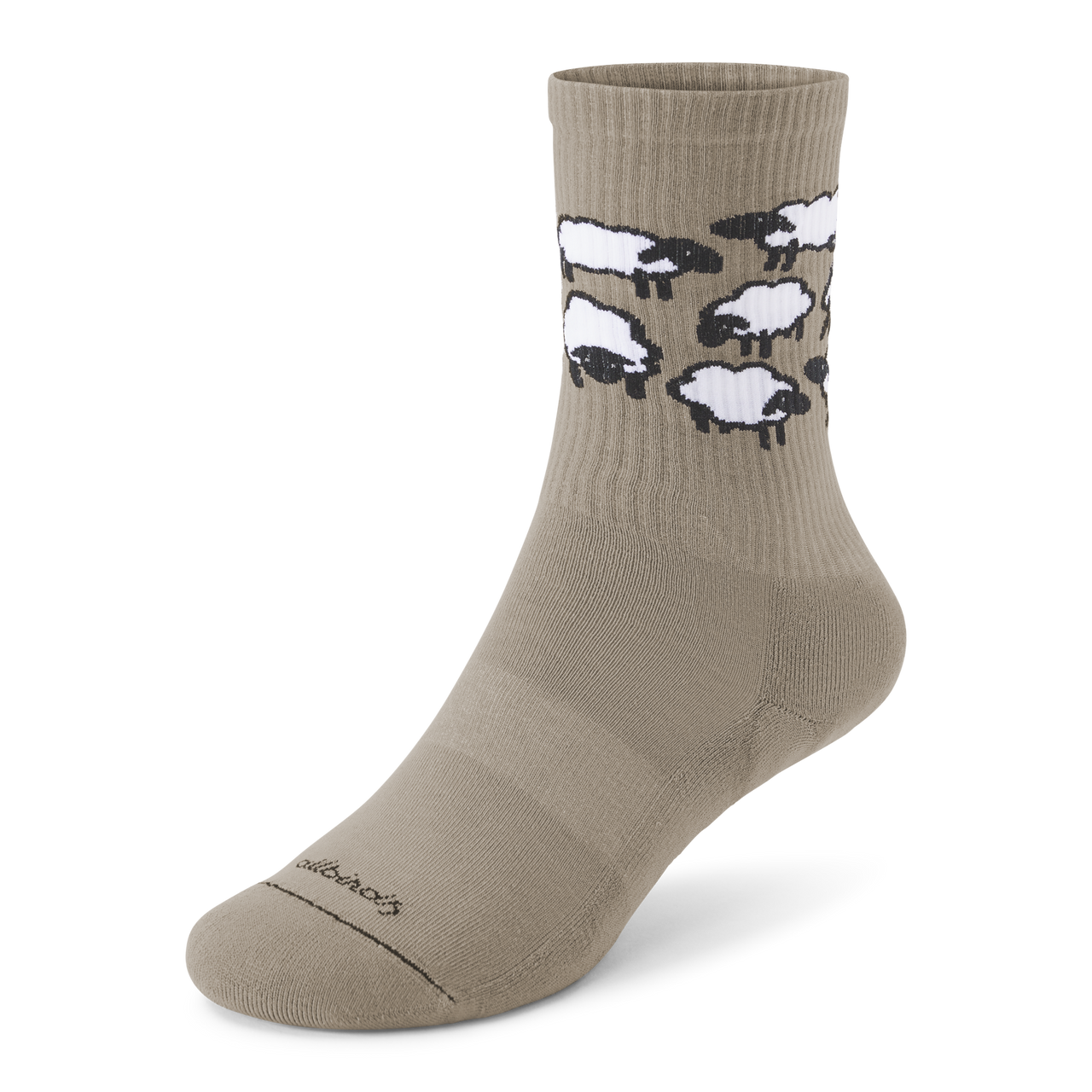 Anytime Crew Sock - Rugged Beige, Blizzard (Natural Black Sole)