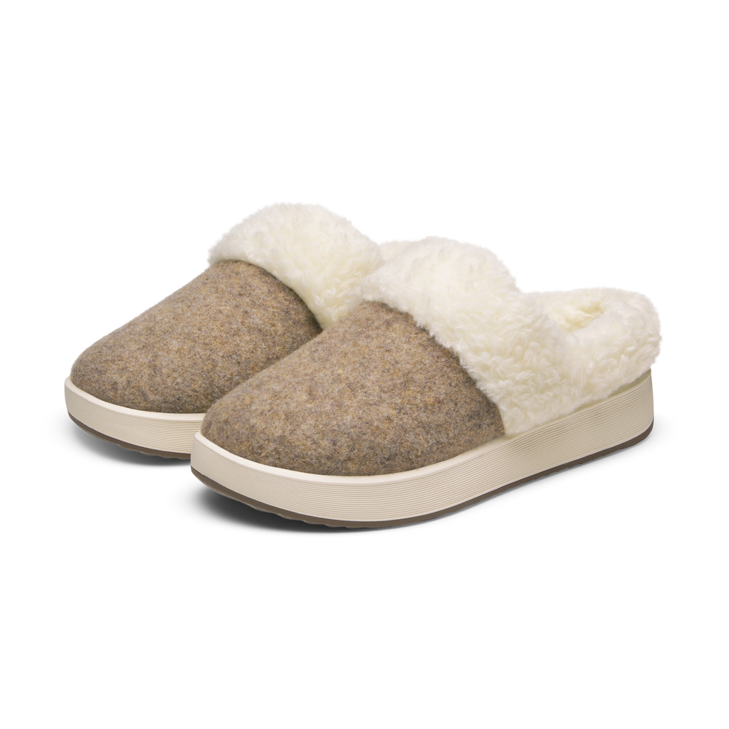Women's Kiwi Slipper - Dark Camel (Stony Cream Sole)