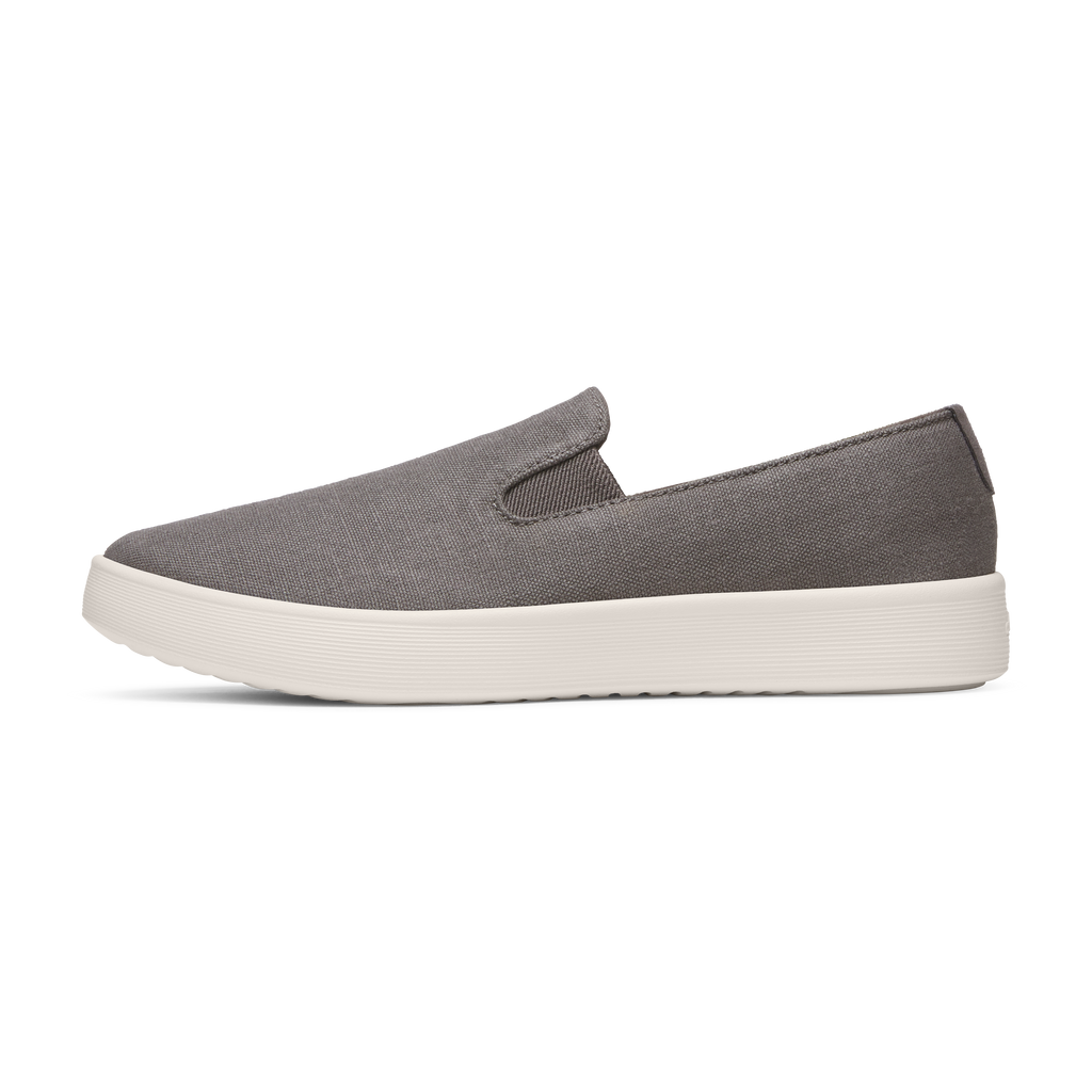 Men's Canvas Cruiser Slip On - Anthracite (Natural White Sole)
