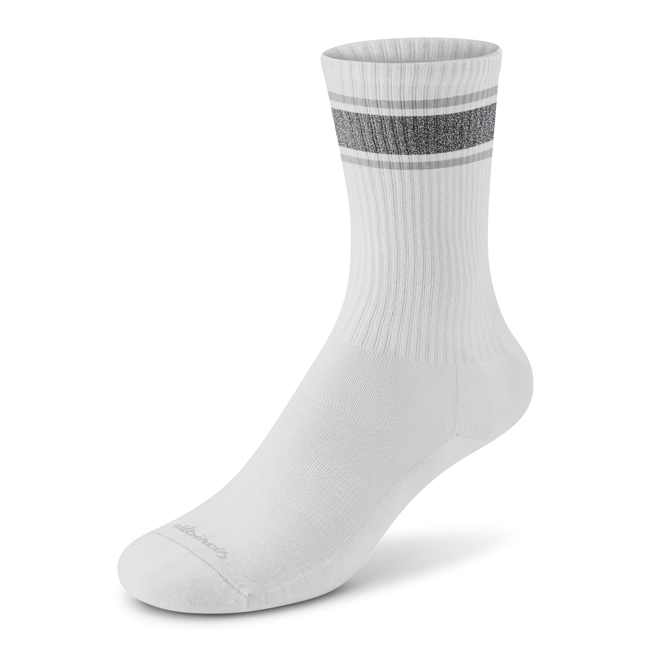 Anytime Crew Sock - Blizzard, Natural Grey Heather (Light Grey Sole)
