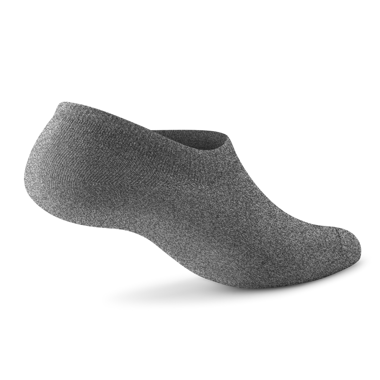 Anytime No Show Heel Grip Sock - Natural Grey Heather