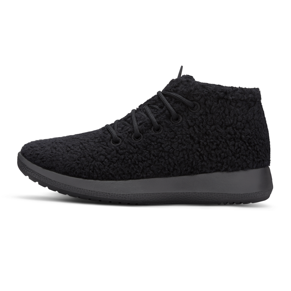 Men's Wool Runner-up Fluffs - Natural Black (Natural Black Sole)