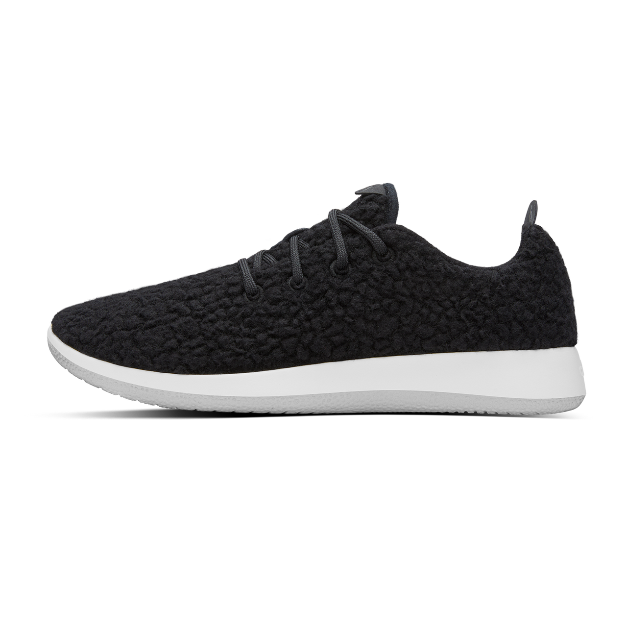 Men's Wool Runner Fluffs - Natural Black (Natural White Sole)