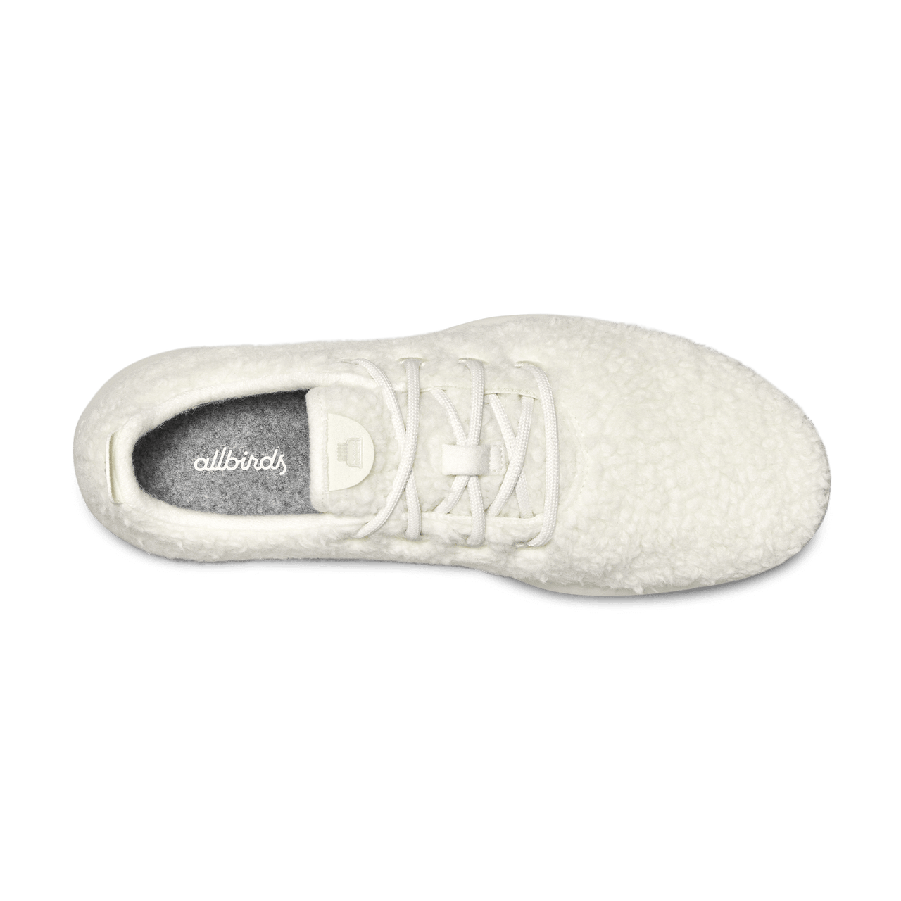 Men's Wool Runner Fluffs - Natural White (White Sole)