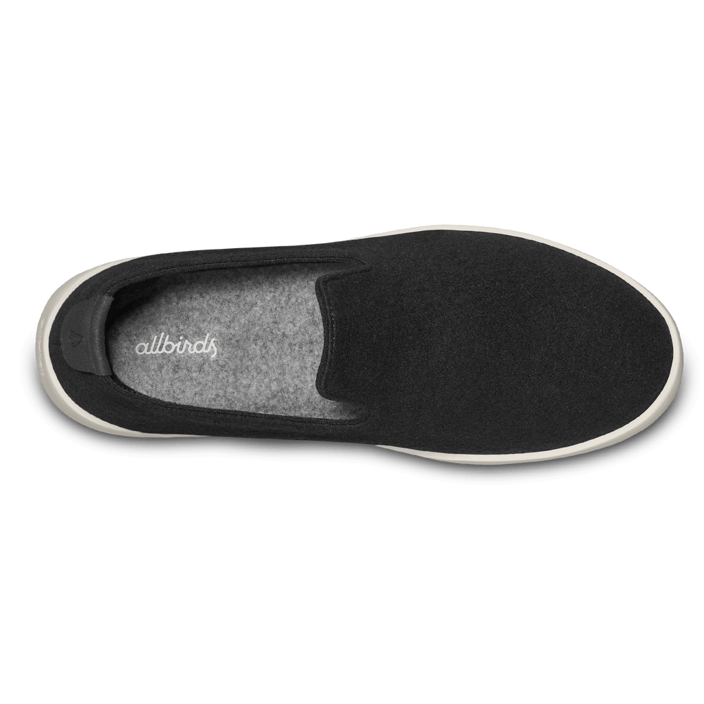 Women's Wool Loungers - True Black (Cream Sole)