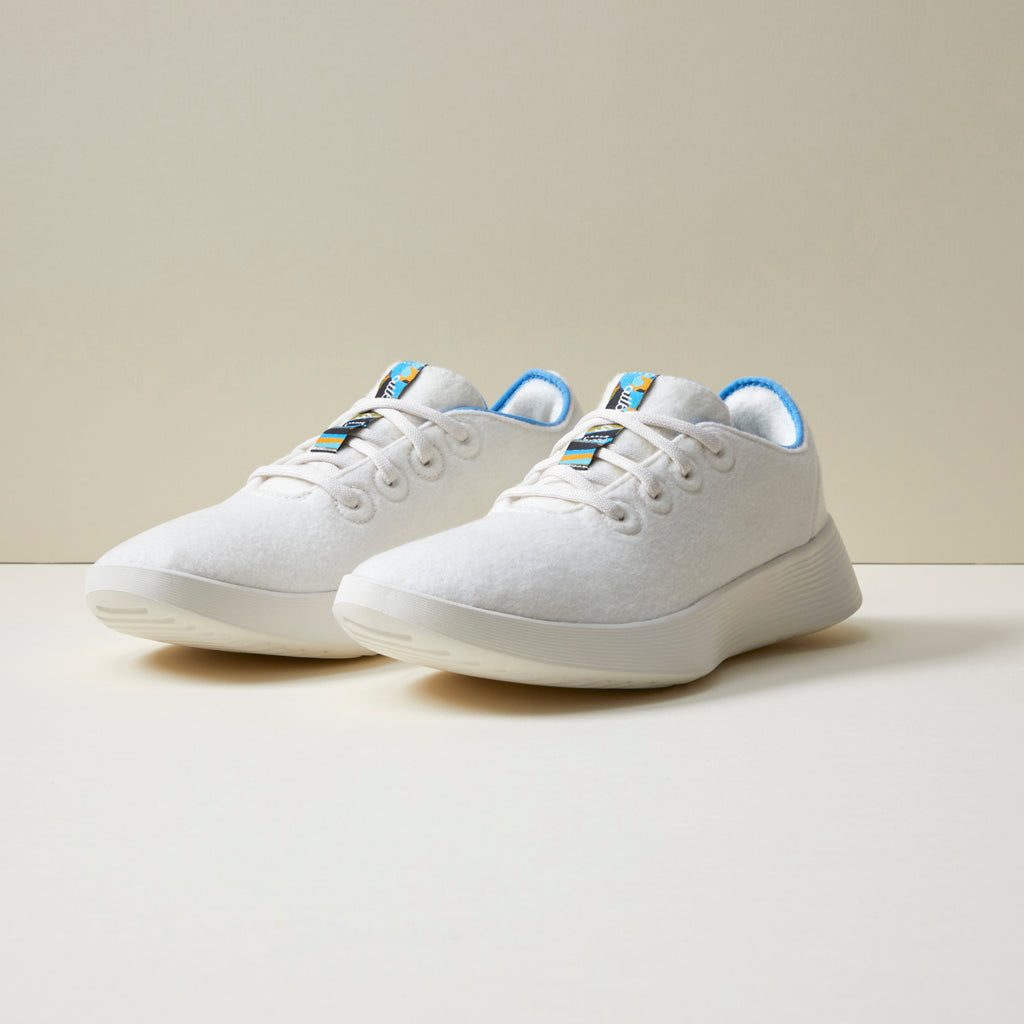 Men's Wool Runner Go - Natural White/NZ Blue (Natural White Sole)