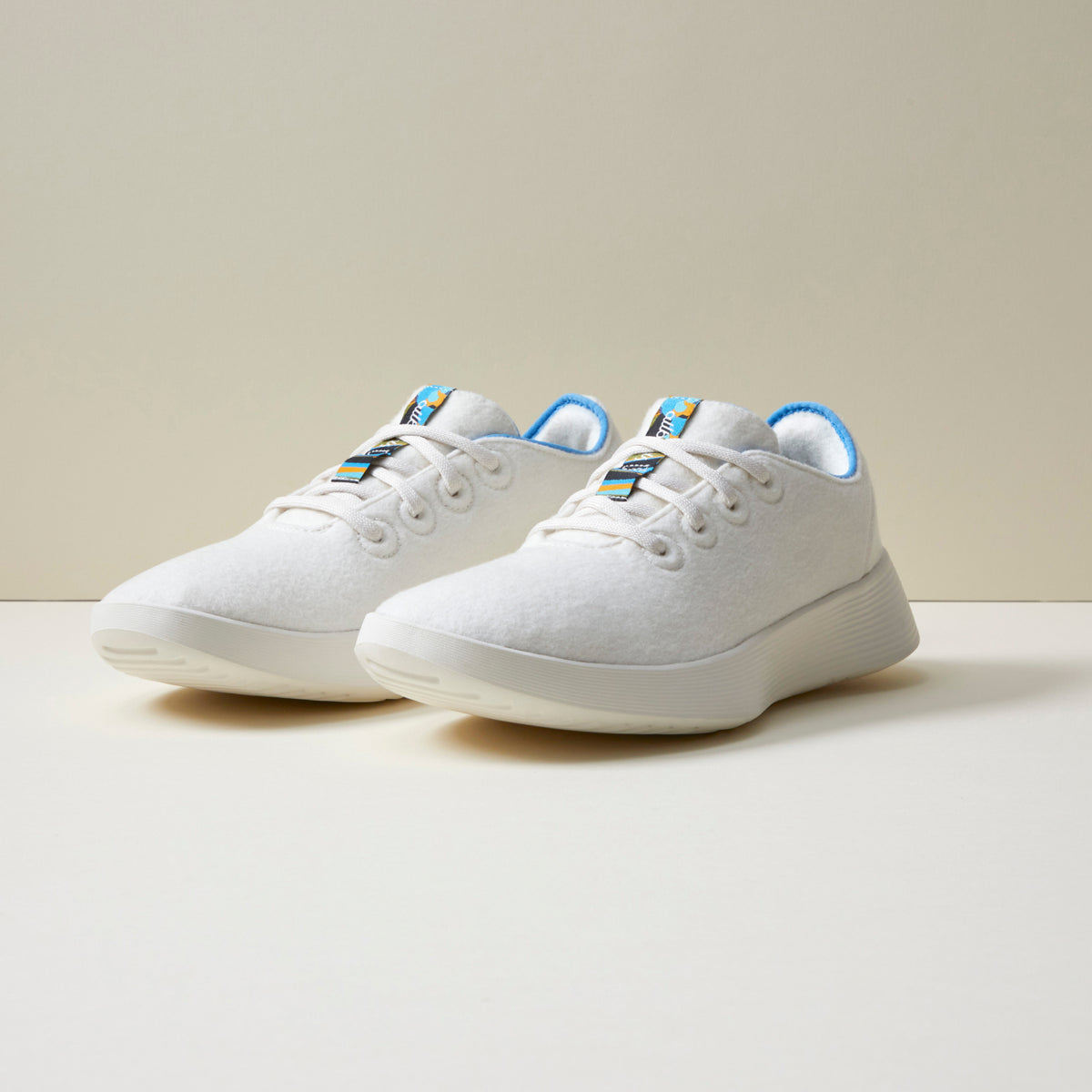 Men's Wool Runner Go - Natural White/NZ Blue (Natural White Sole)