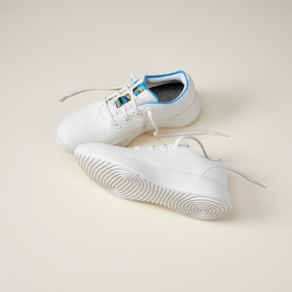 Women's Wool Runner Go - Natural White/NZ Blue (Natural White Sole)