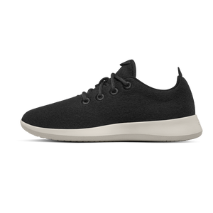 Allbirds Men's Wool Runners - True Black (Black with Cream Sole)
